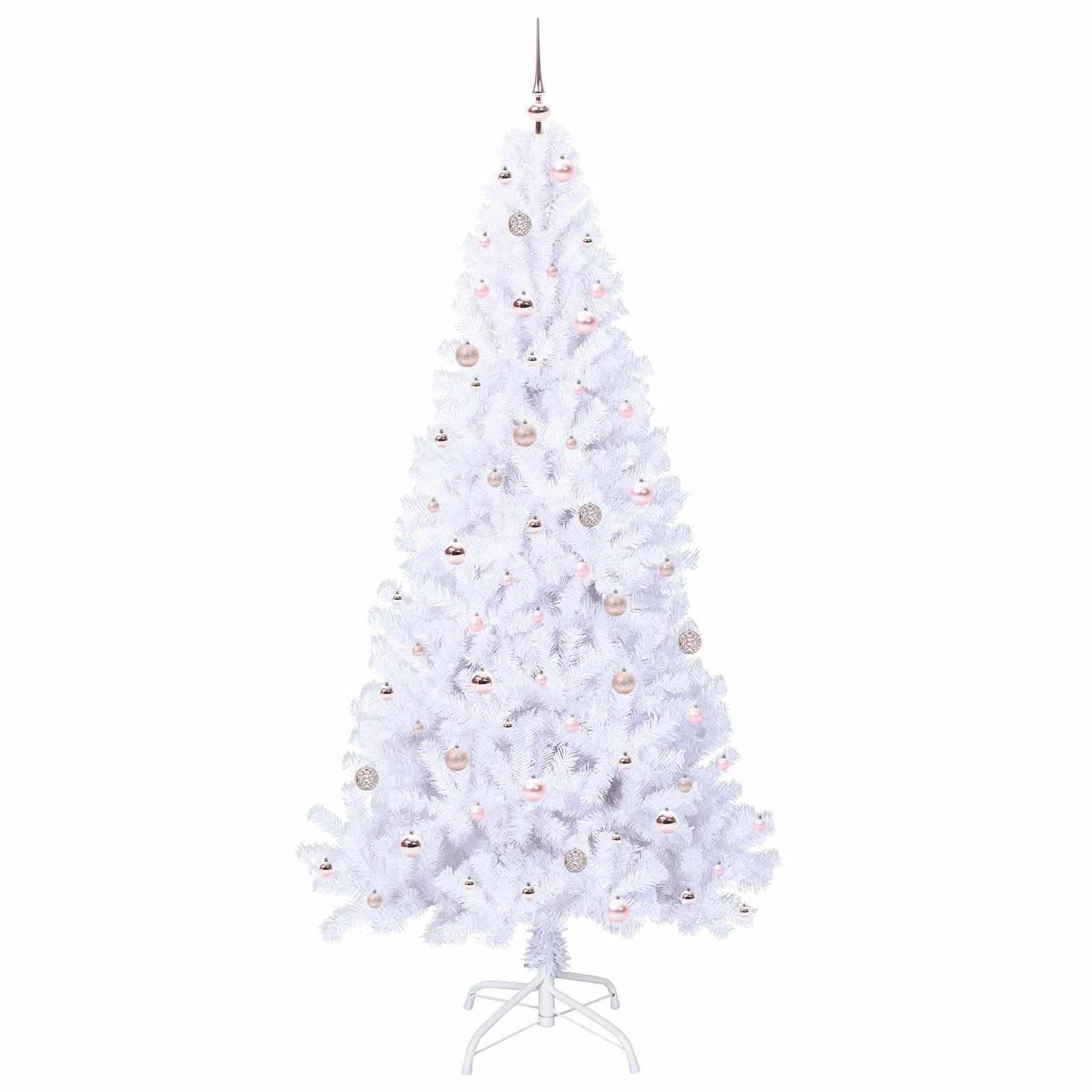 Umjetno božićno drvce s stalakom Bijelo 240 cm PVC i čelik