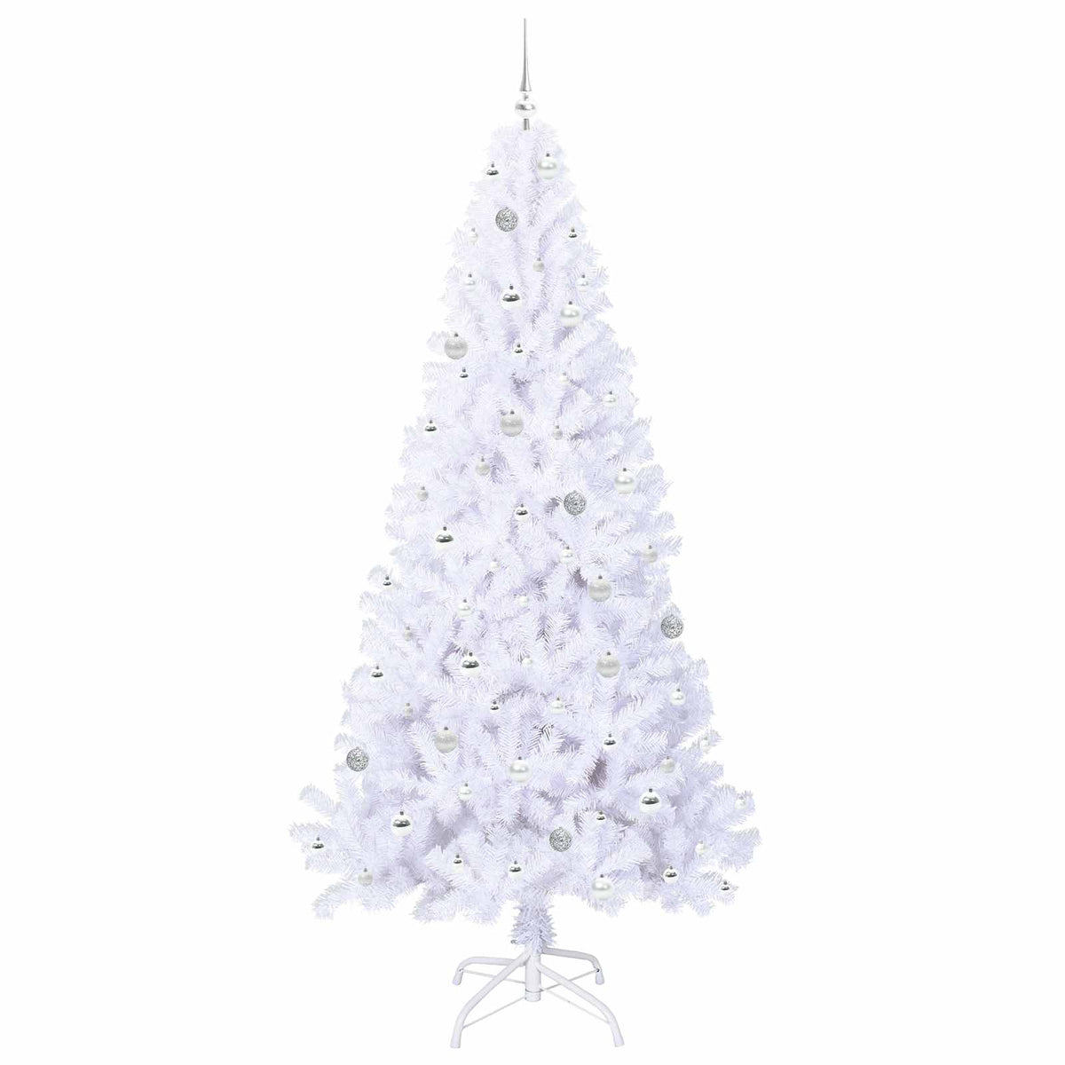 Umjetno božićno drvce s stalakom Bijelo 240 cm PVC i čelik