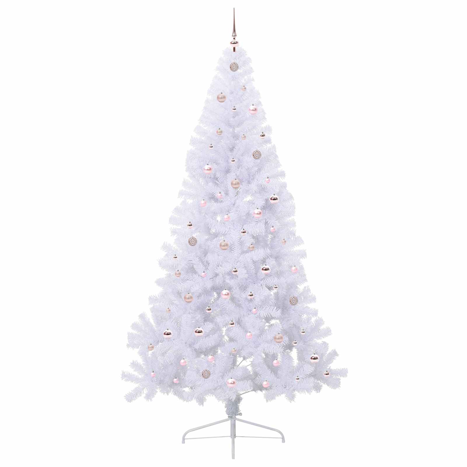 Umjetno božićno drvce s stalakom Bijelo 240 cm PVC i čelik