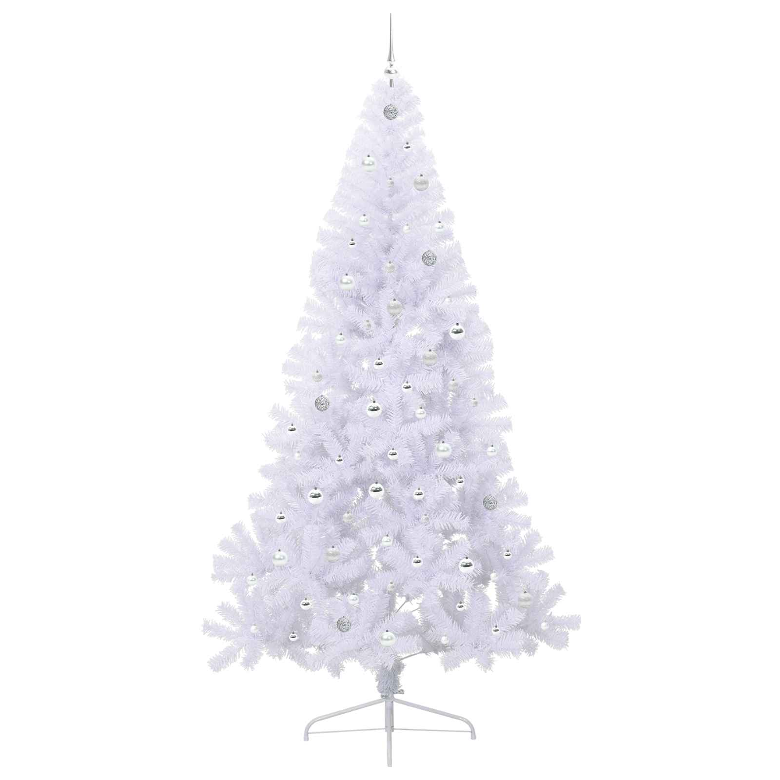 Umjetno božićno drvce s stalakom Bijelo 240 cm PVC i čelik