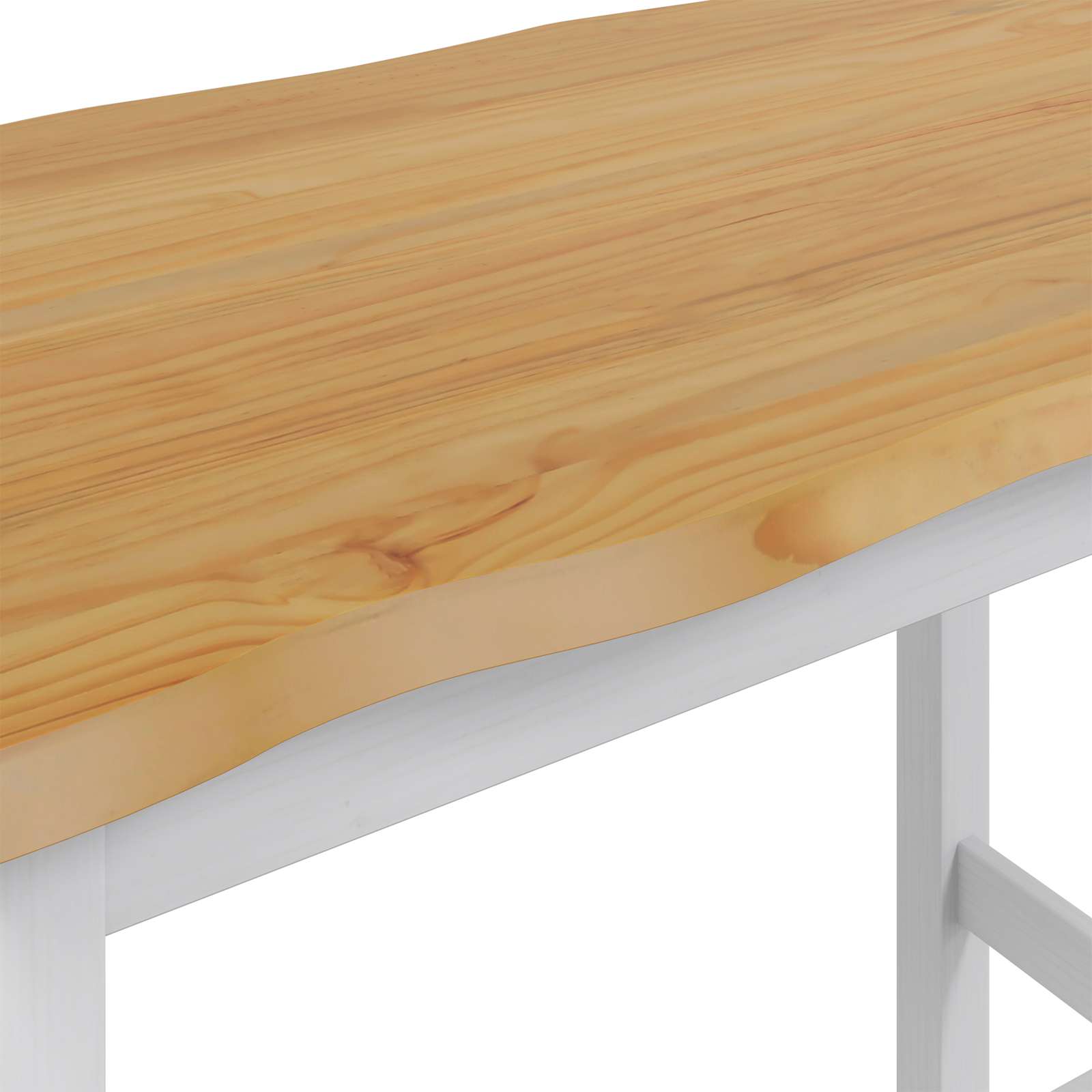 Visoki Bar Sto EKAI Bijela 112 x 70 x 91 cm Masivna borovina