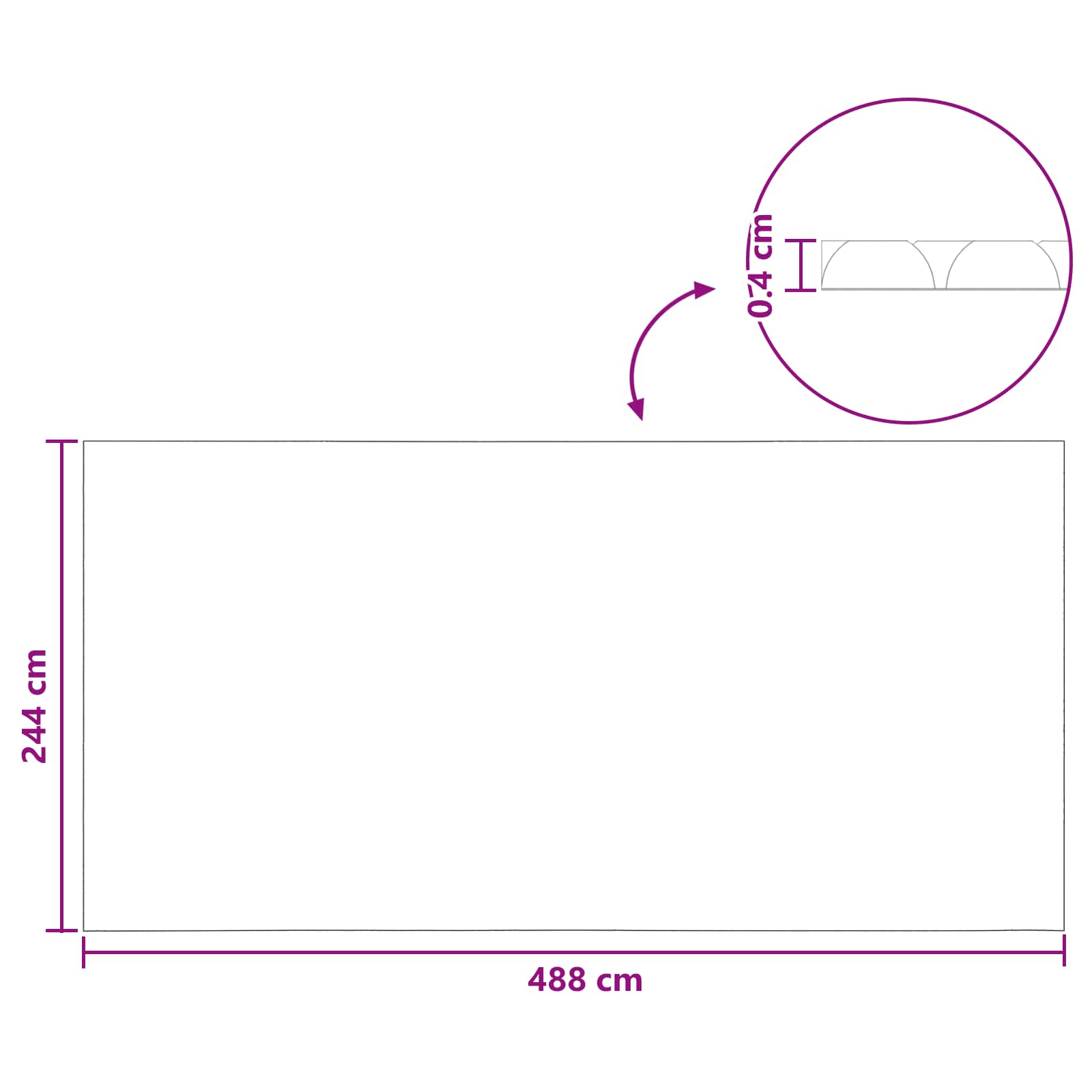 Solarna pokrivača za bazen teške kvalitete 488 x 244 cm 200 μm