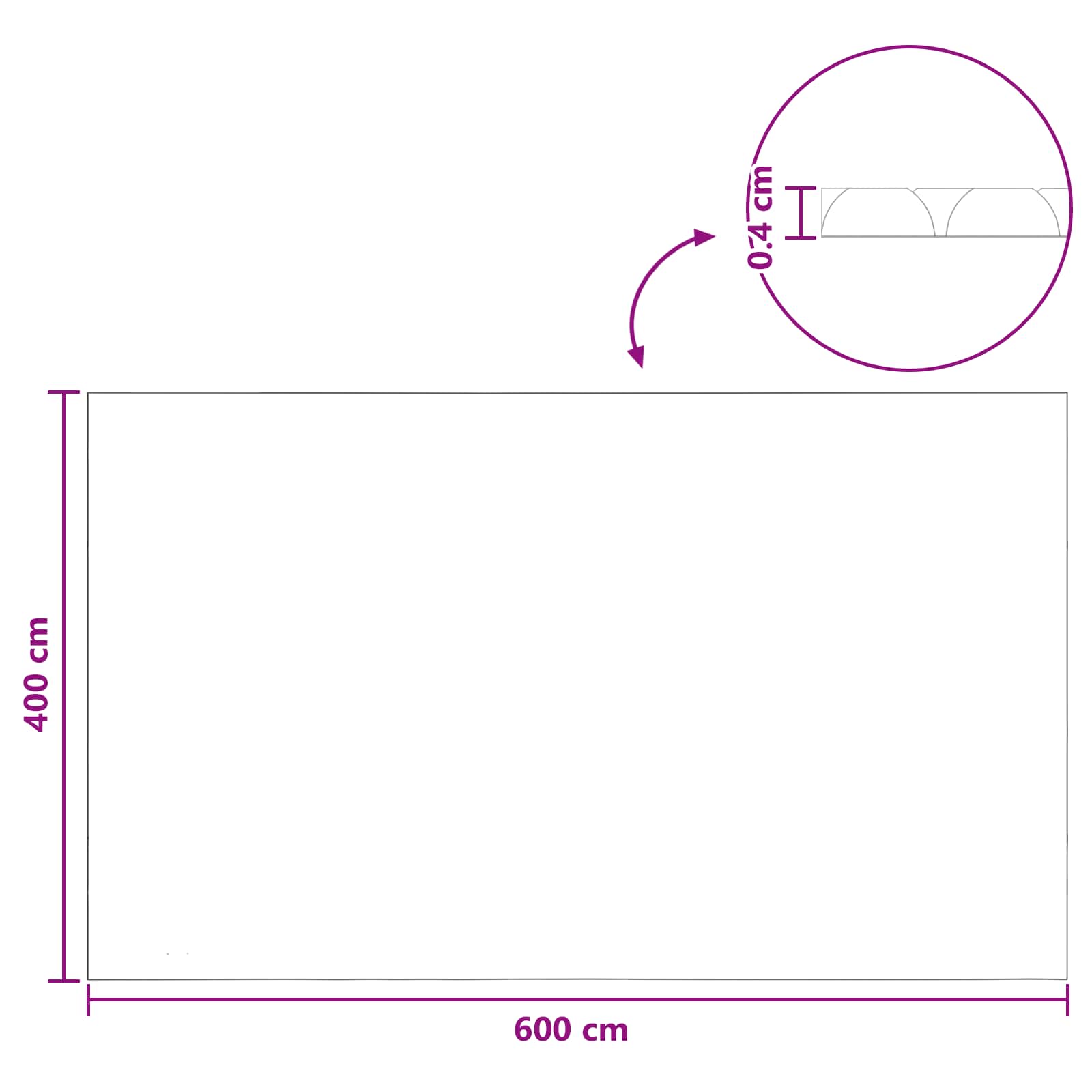 Solarna pokrivača za bazen Extra Heavy 600 x 400 cm 400 μm