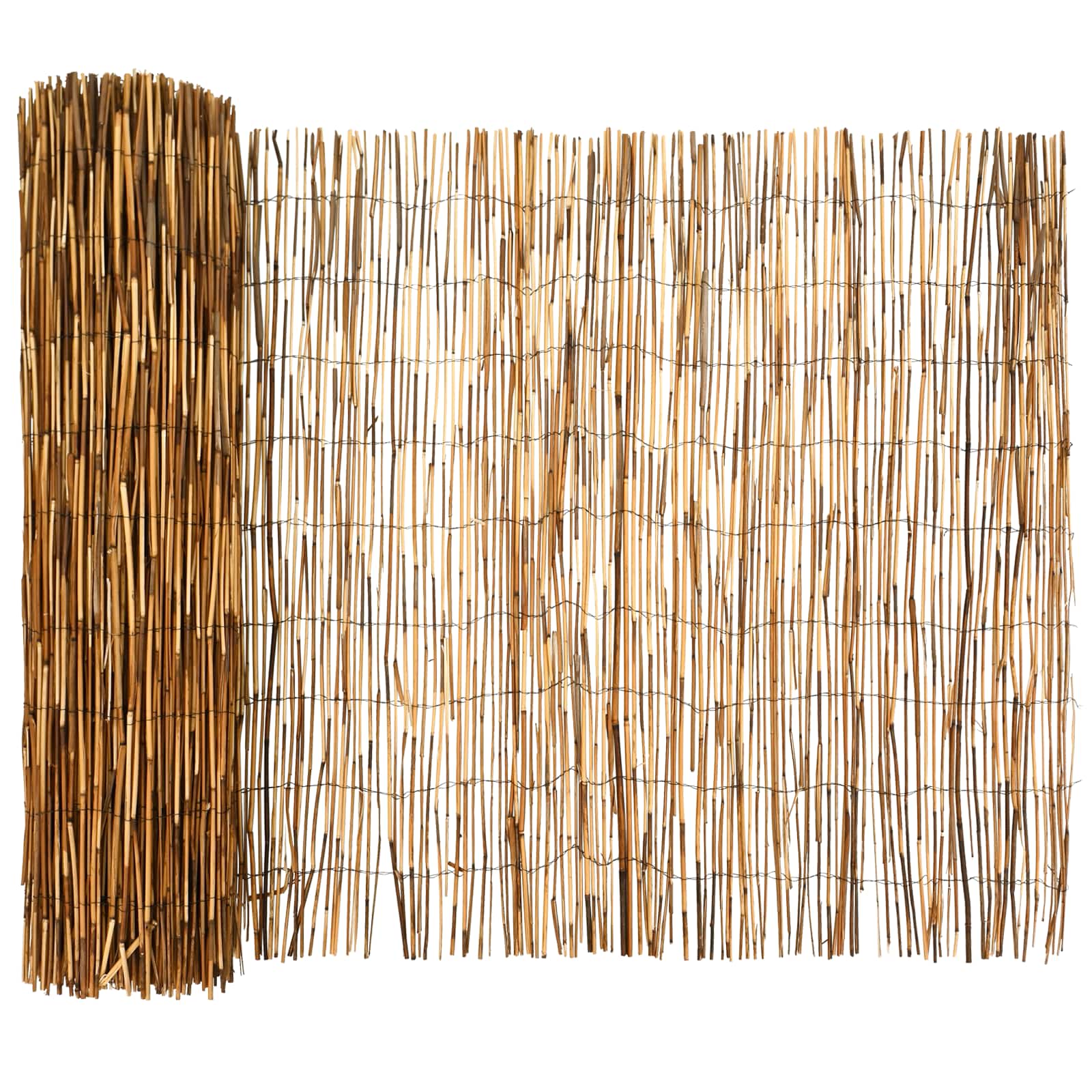 Vrtna Ograda Karbonizirano 300 x 90 cm Trska