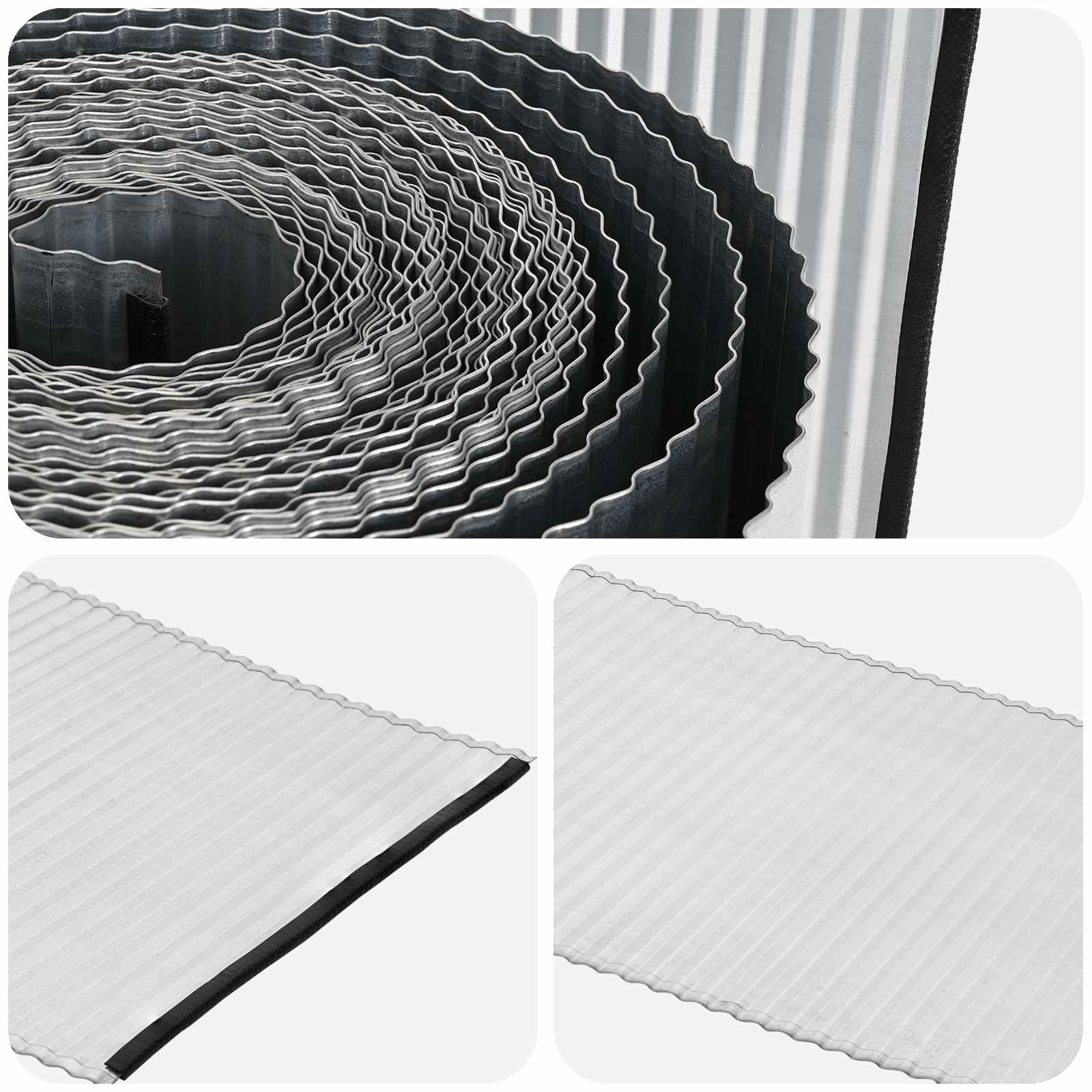 Ograda oko Travnjaka 10 m x 25 cm Pocinčani čelik Srebrna