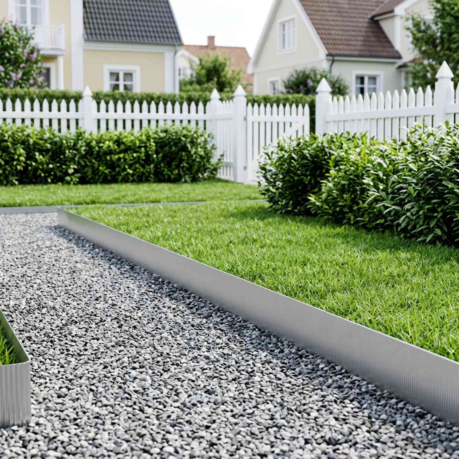 Ograda oko Travnjaka 10 m x 25 cm Pocinčani čelik Srebrna