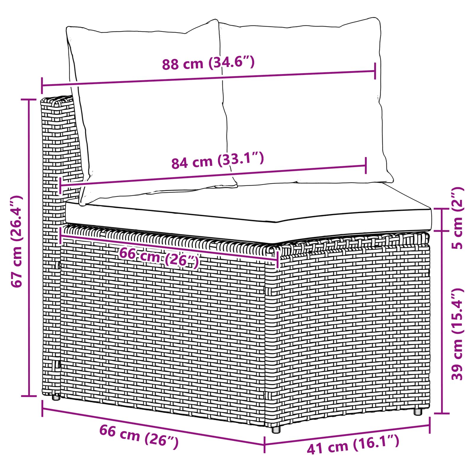 Set sofe 2 pcs Siva Solidno drvo akacije i poli ratan