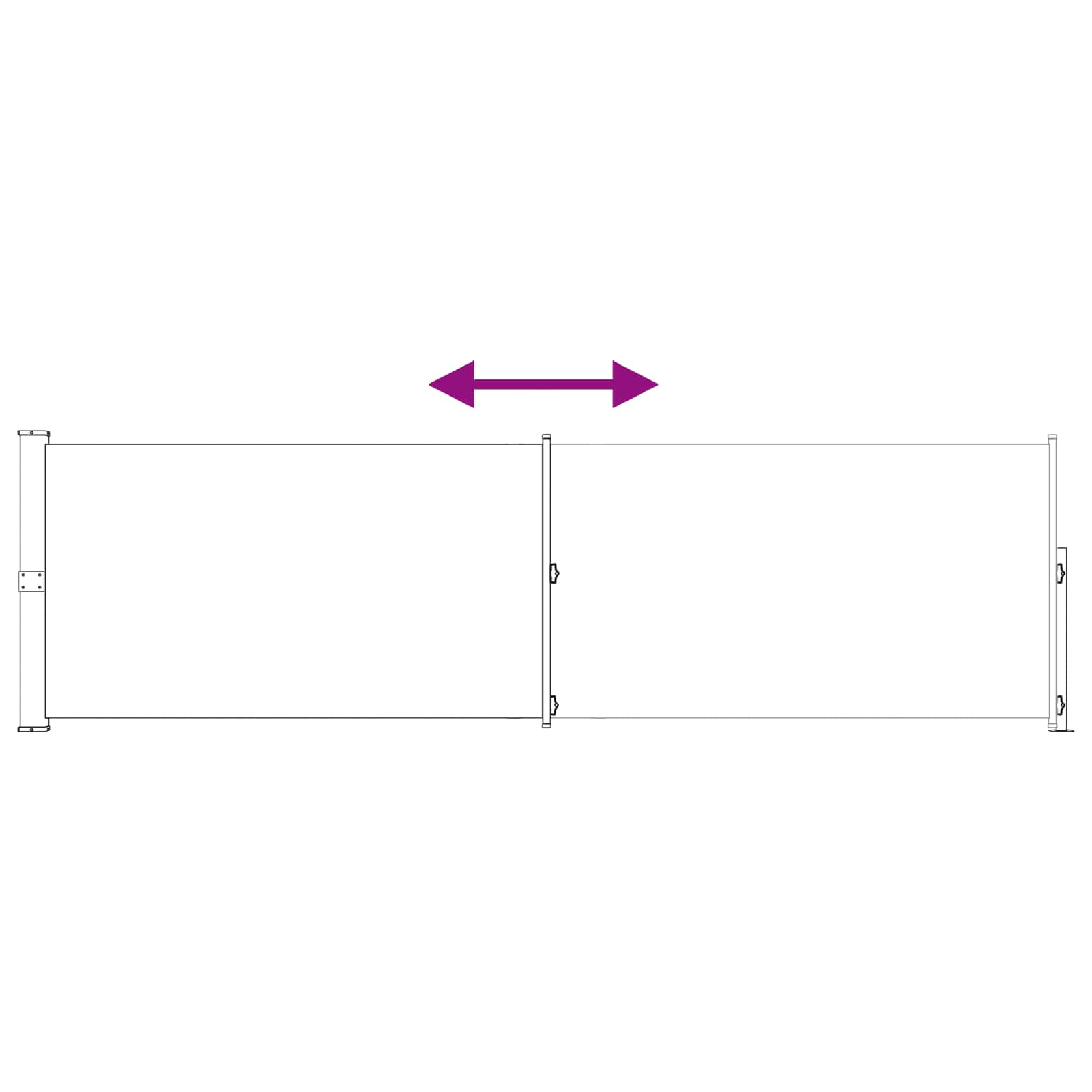Retraktabilna bočna tende Sivosmeđa 300 x 120 cm Poliester