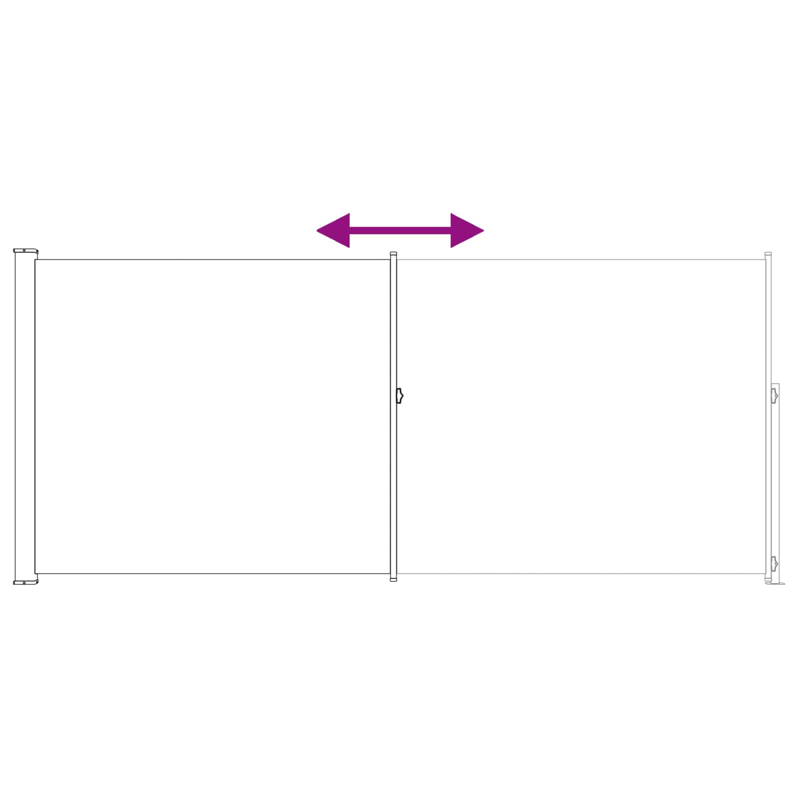 Retraktabilna bočna tende Sivosmeđa 300 x 180 cm Poliester