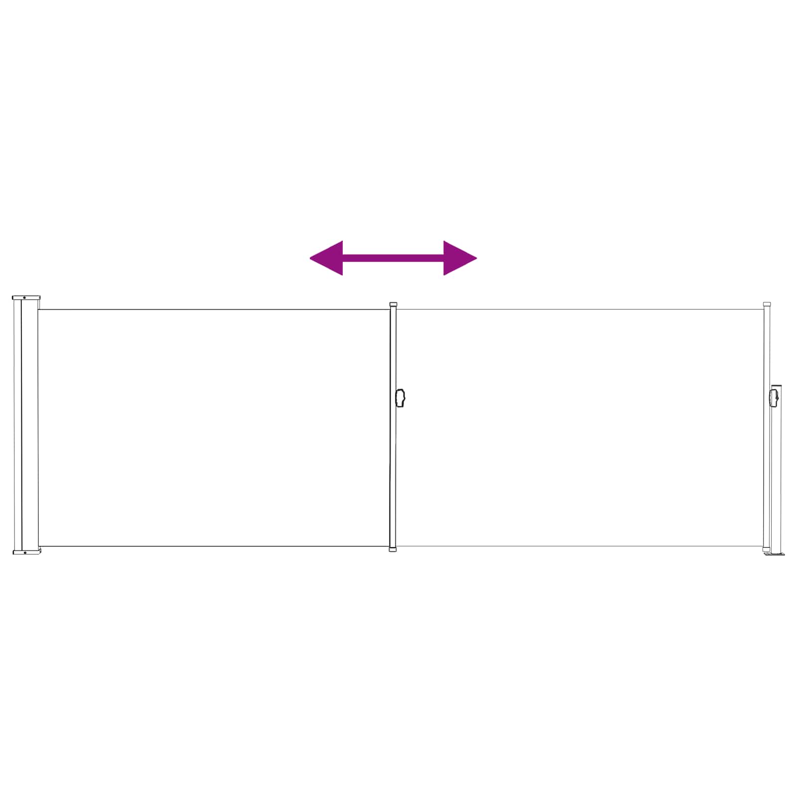 Retraktabilna bočna tende Bež 500 x 100 cm Poliester