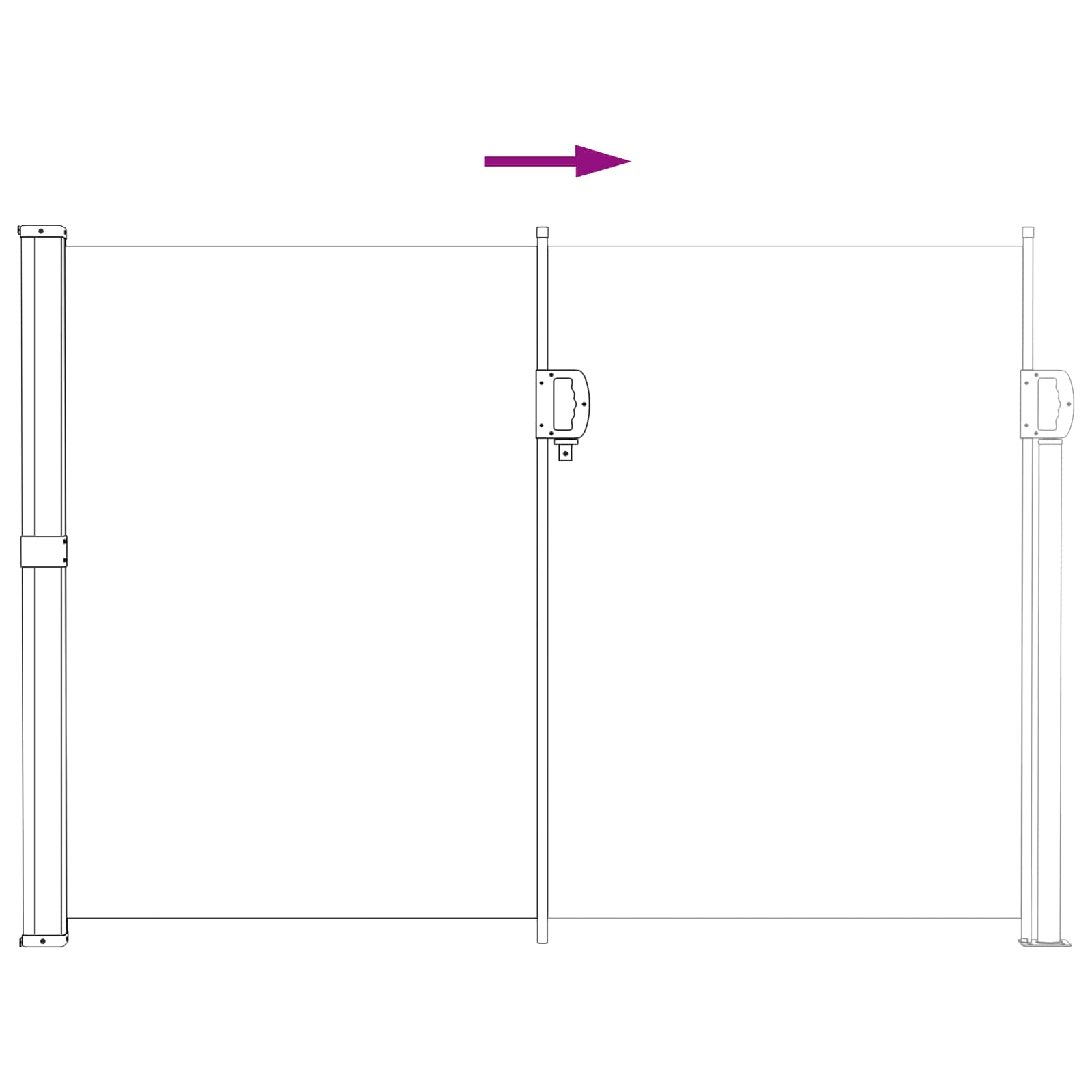 Retraktabilna bočna tende Pijesak 300 x 117 cm Poliester