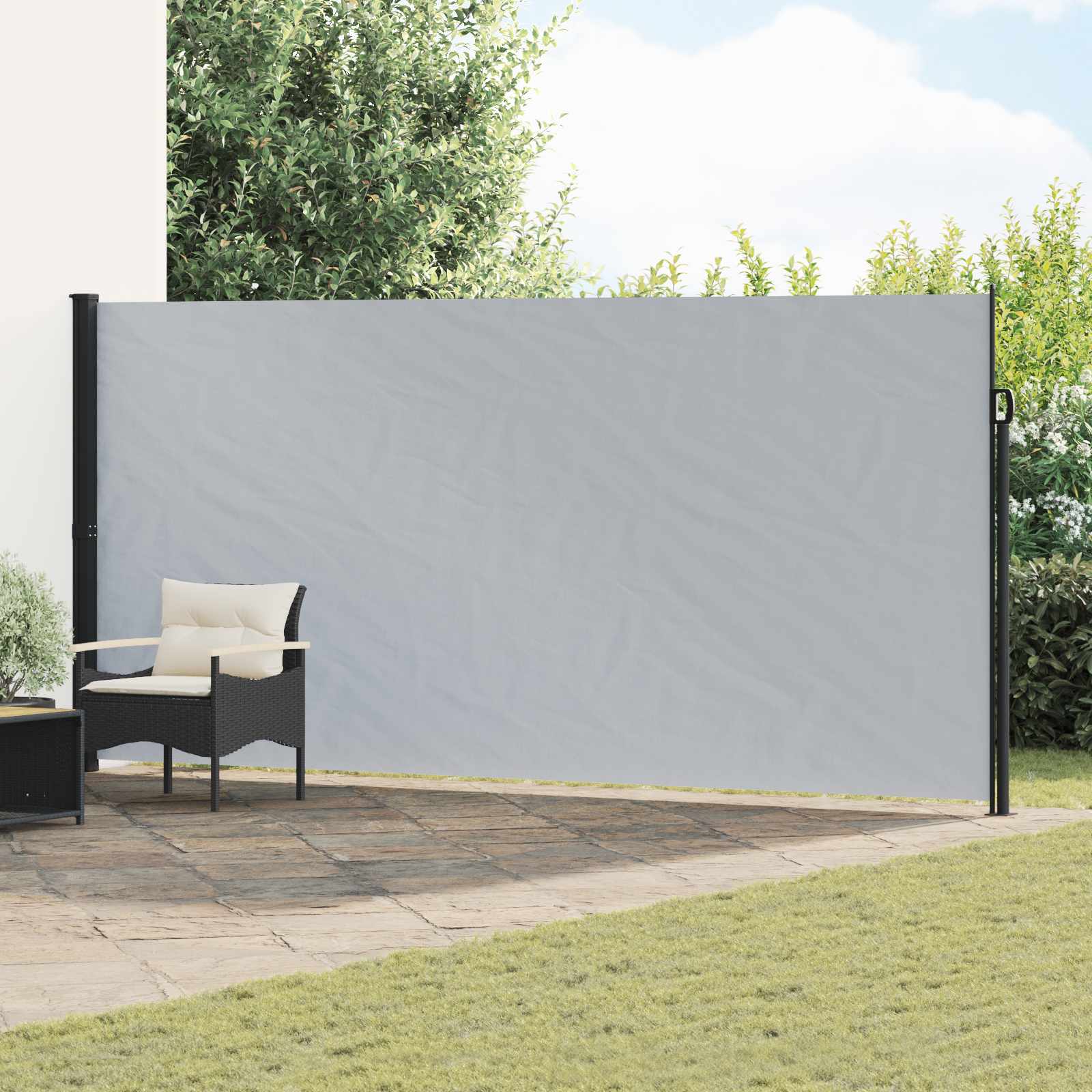 Retraktabilna bočna tende Siva 500 x 220 cm Poliester