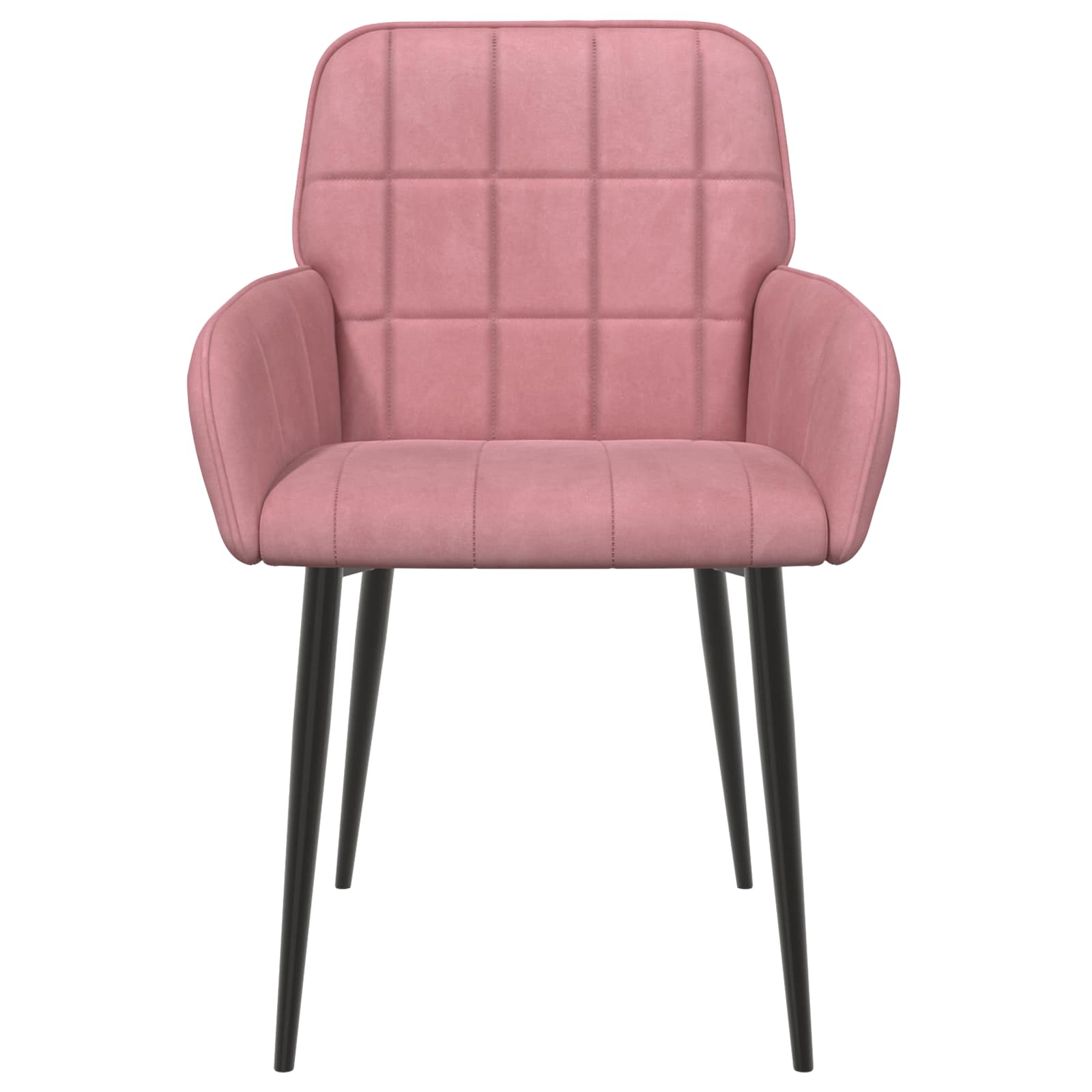 Trpezarijske stolice 4 pcs Baršun Ružičasta 57 x 50 x 85 cm