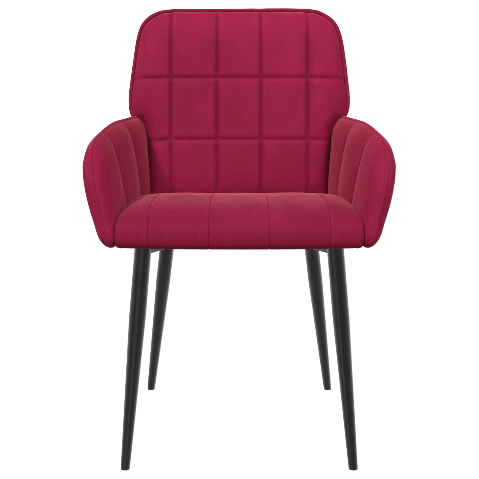 Trpezarijske stolice 4 pcs Baršun Vinska crvena 57 x 50 x 85 cm