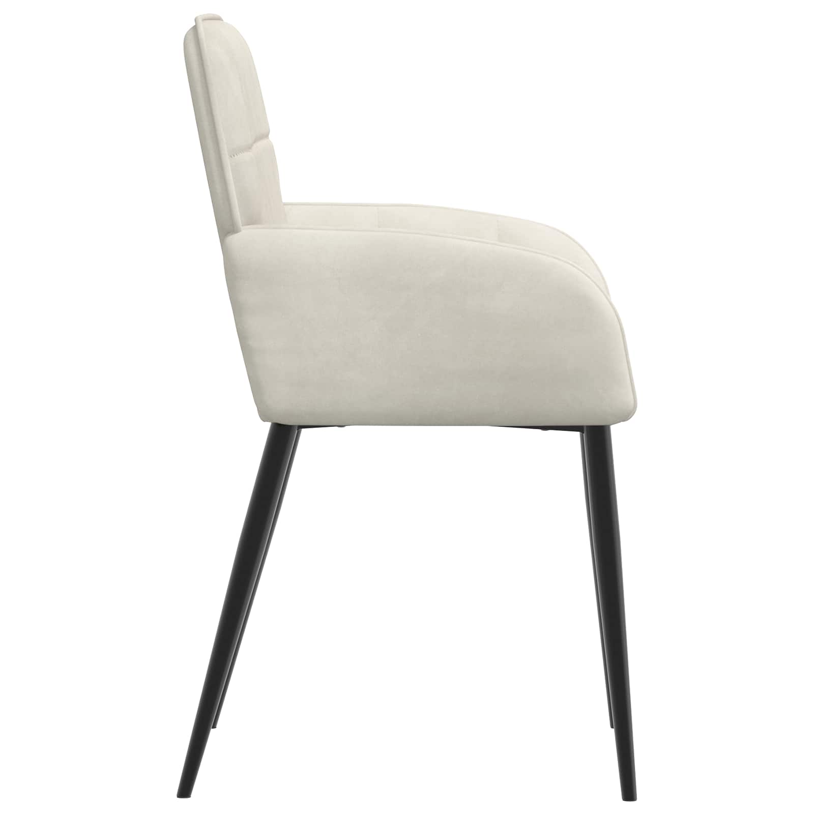 Trpezarijske stolice 4 pcs Baršun Krem 57 x 50 x 85 cm