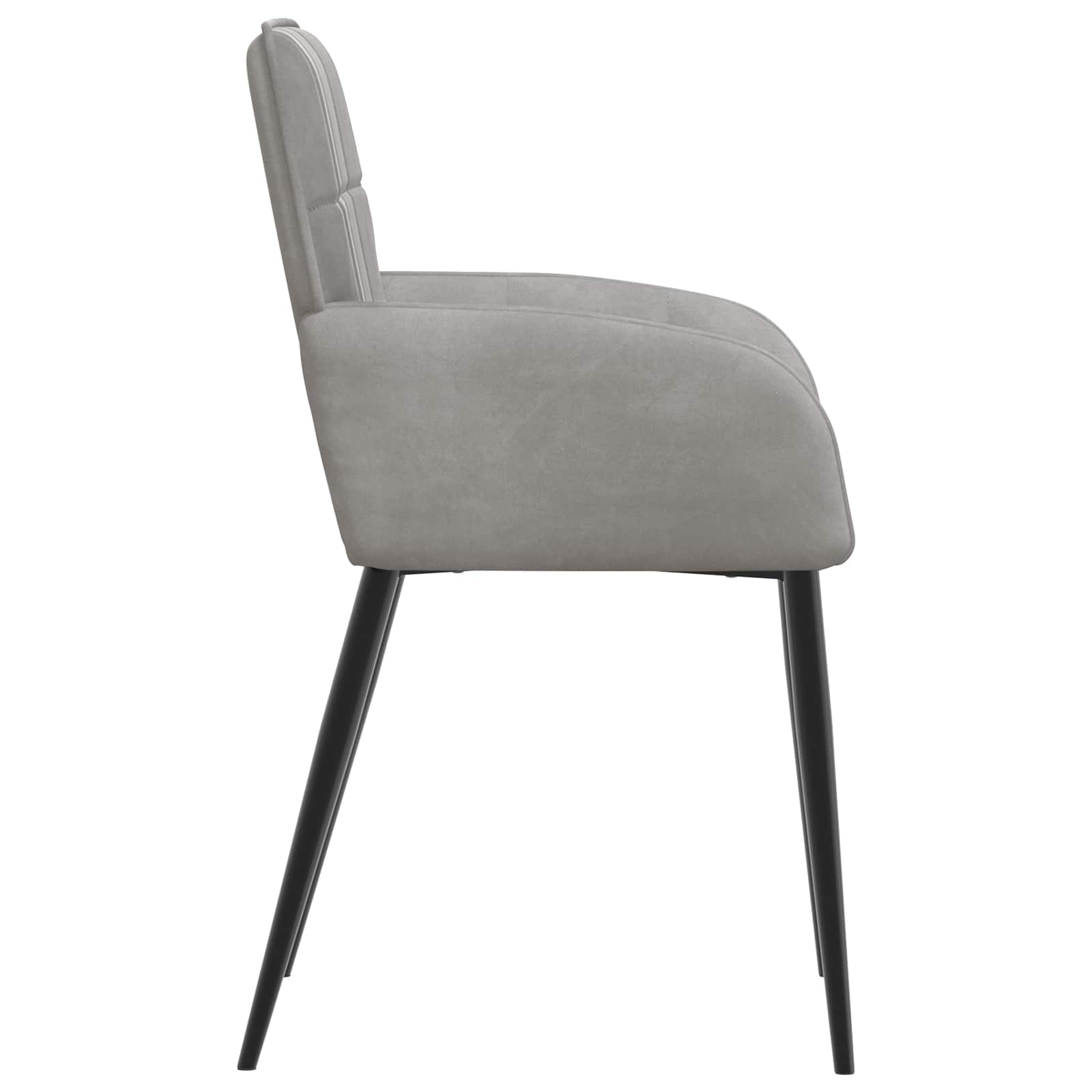 Trpezarijske stolice 6 pcs Baršun Svjetlosiva 57 x 50 x 85 cm