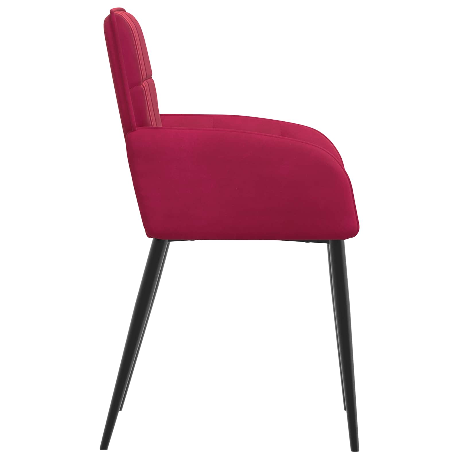 Trpezarijske stolice 6 pcs Baršun Vinska crvena 57 x 50 x 85 cm