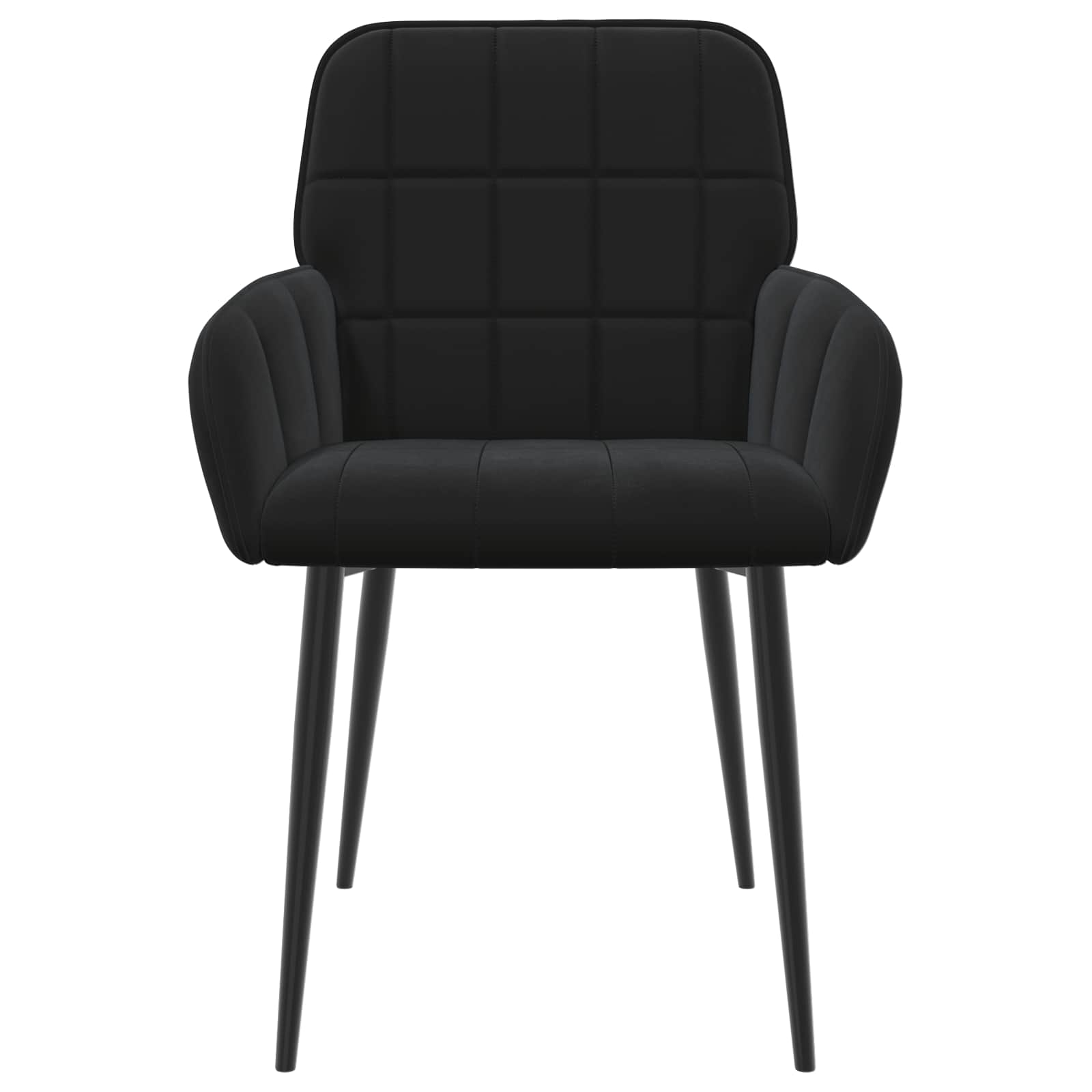 Trpezarijske stolice 6 pcs Baršun Crna 57 x 50 x 85 cm