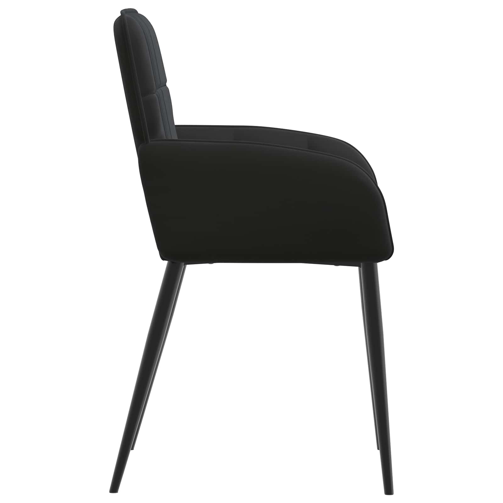 Trpezarijske stolice 6 pcs Baršun Crna 57 x 50 x 85 cm