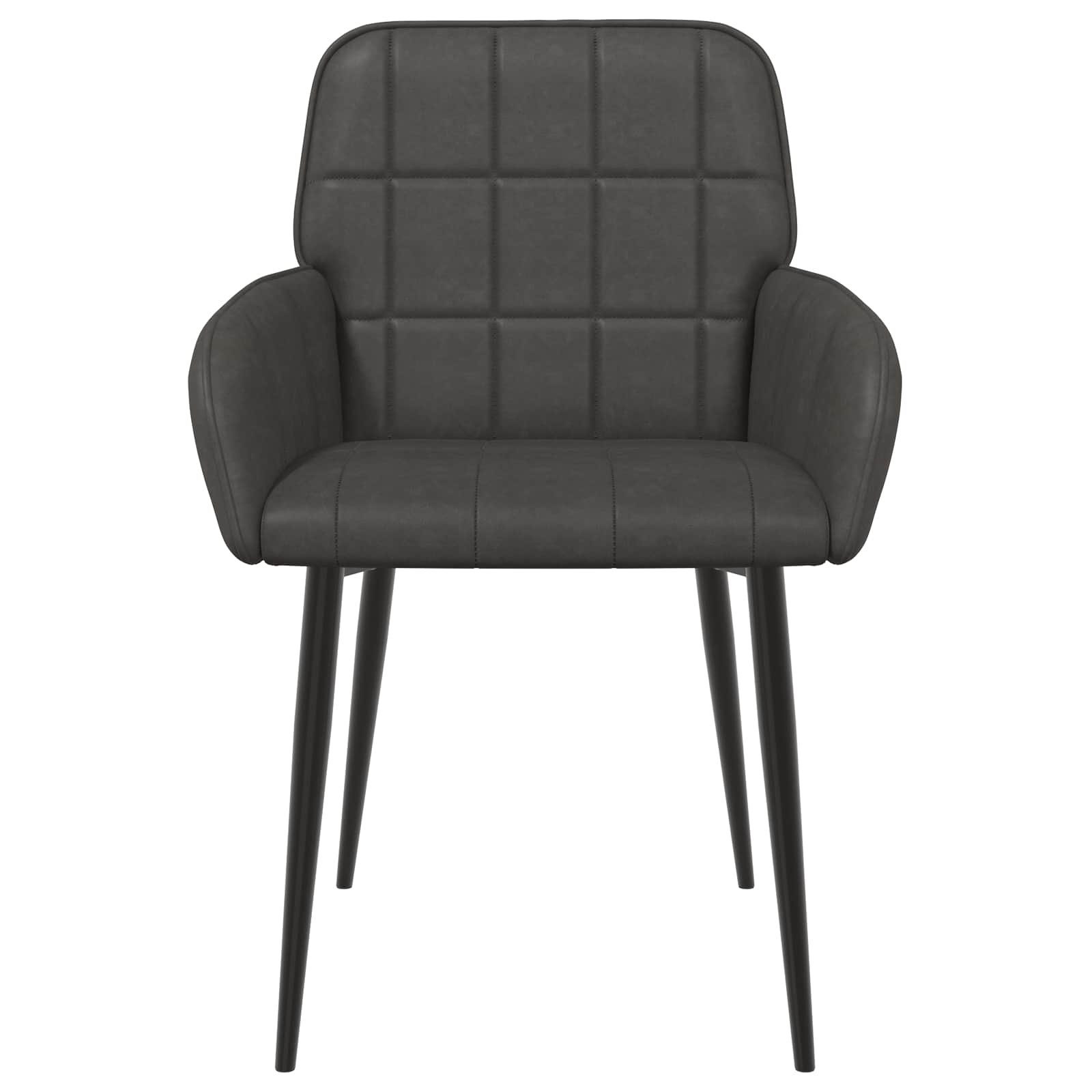 Trpezarijske stolice 4 pcs Umjetna koža Crna 57 x 50 x 85 cm