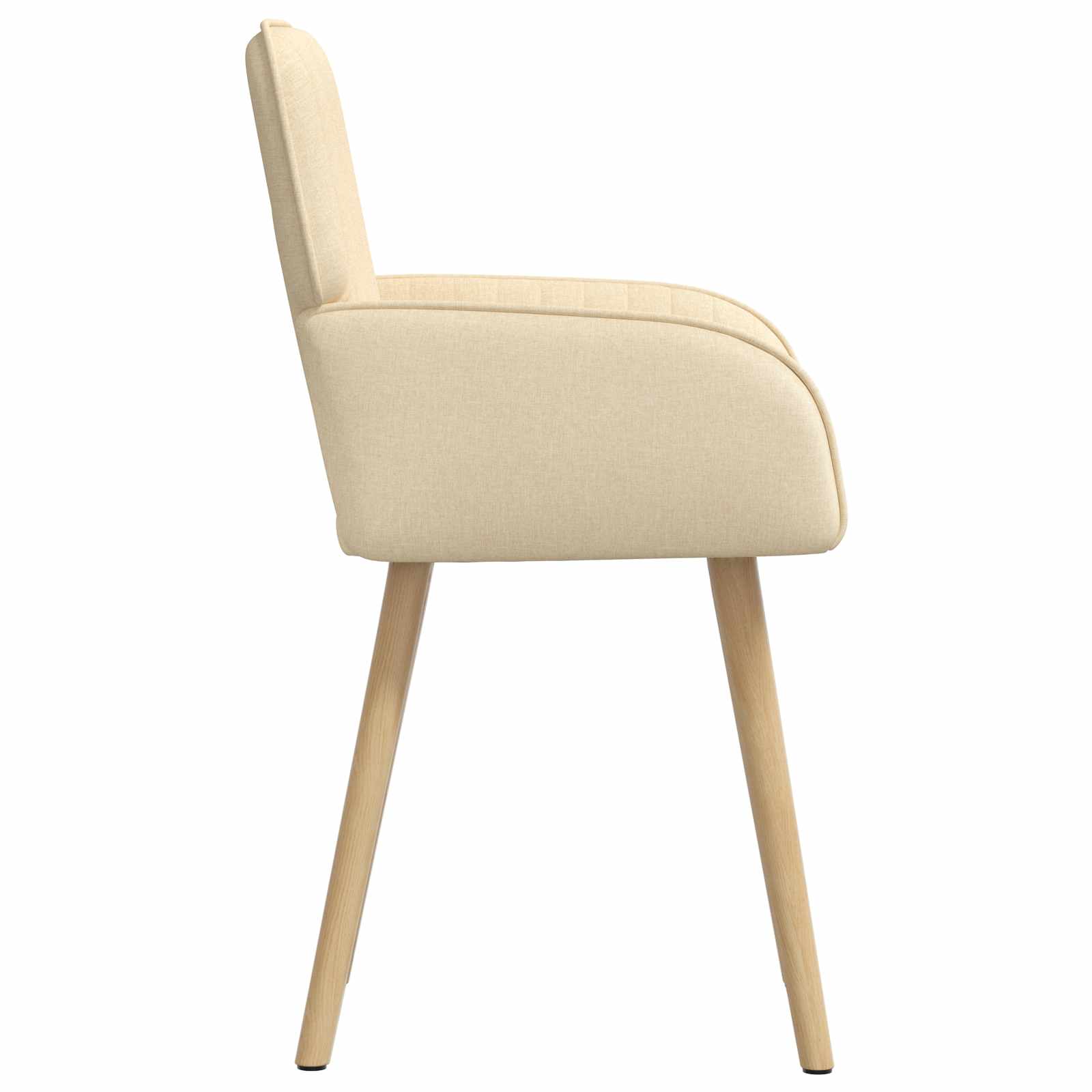 Trpezarijske stolice 4 pcs Tkanina Krem 56,5 x 50 x 87,5 cm