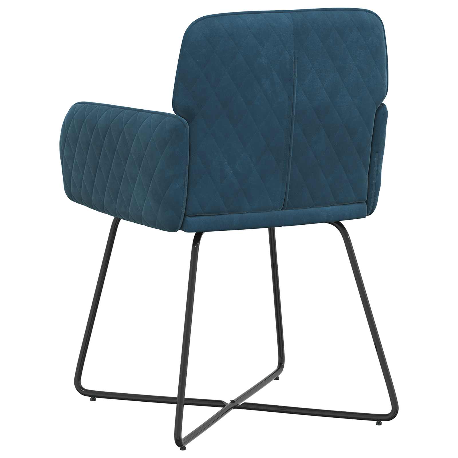 Trpezarijske stolice 4 pcs Baršun Plava 59 x 56,5 x 86 cm