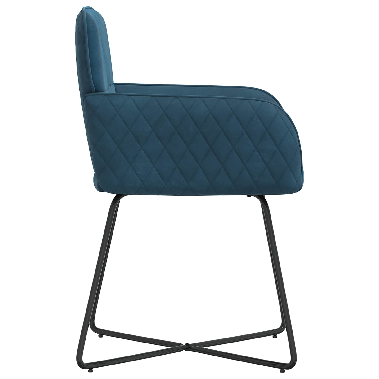 Trpezarijske stolice 4 pcs Baršun Plava 59 x 56,5 x 86 cm