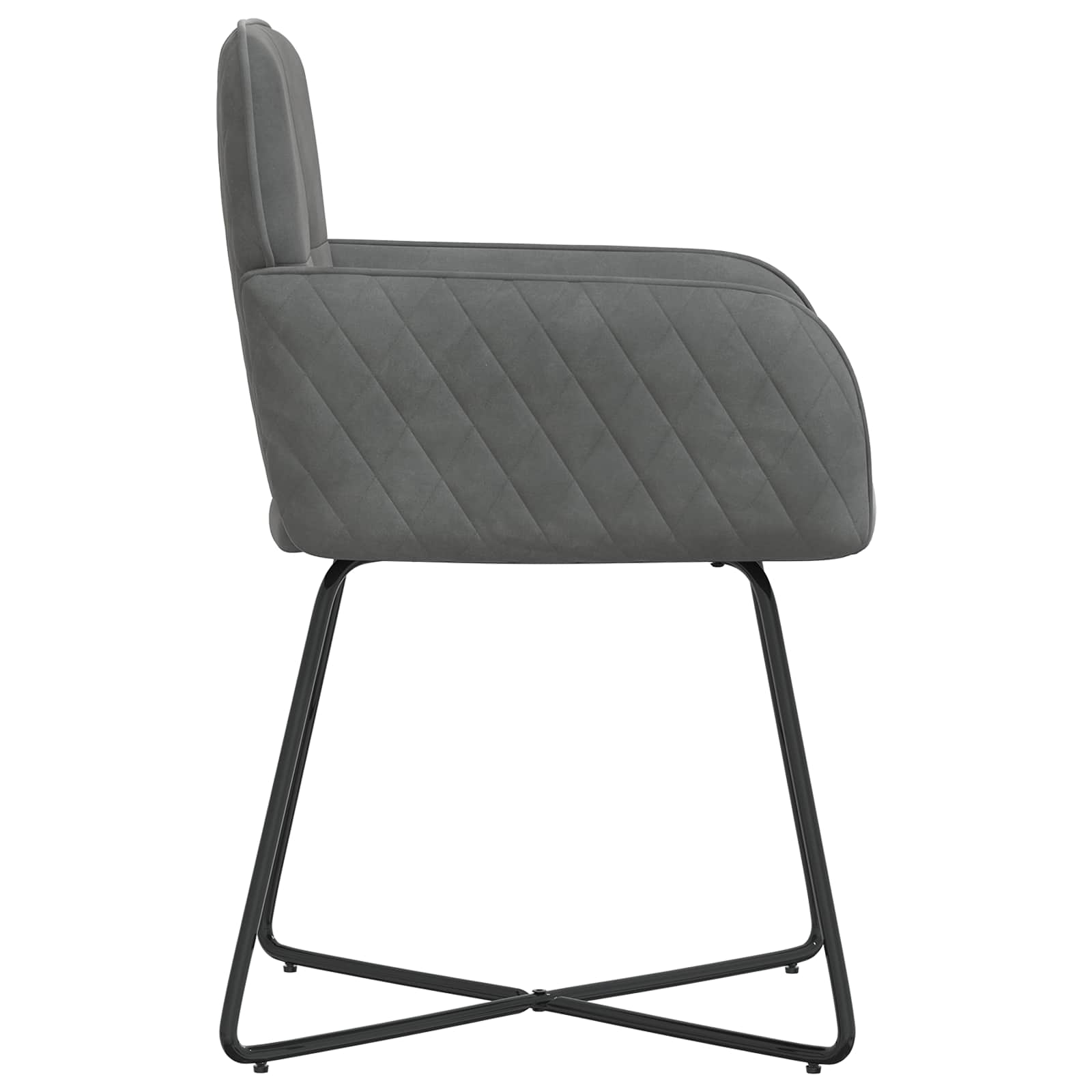 Trpezarijske stolice 6 pcs Baršun Tamnosiva 59 x 56,5 x 86 cm
