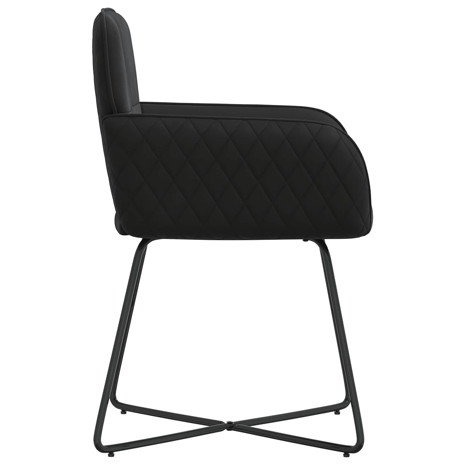 Trpezarijske stolice 6 pcs Baršun Crna 59 x 56,5 x 86 cm