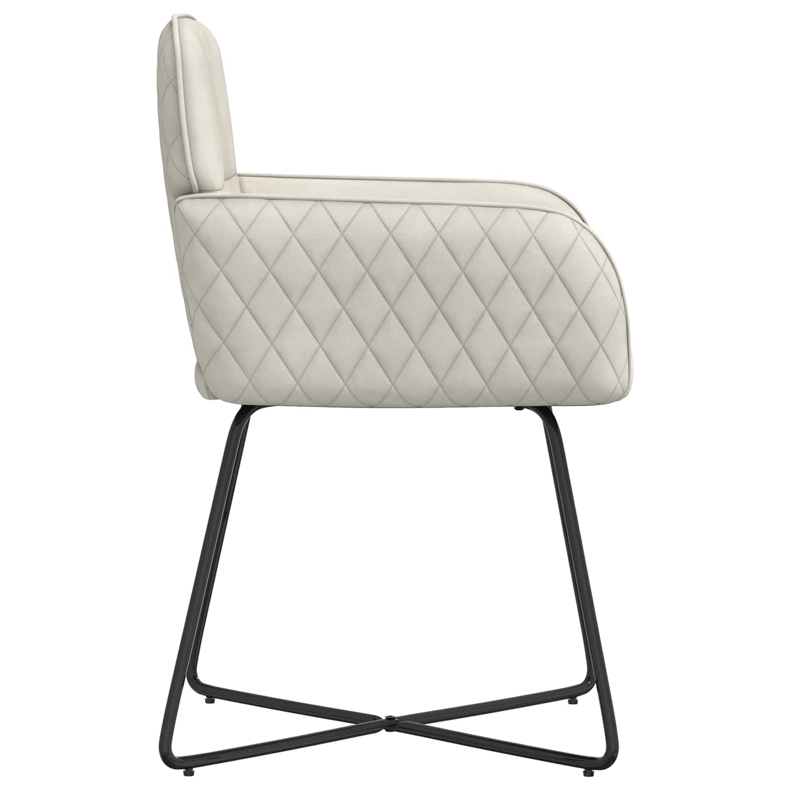 Trpezarijske stolice 6 pcs Baršun Krem 59 x 56,5 x 86 cm