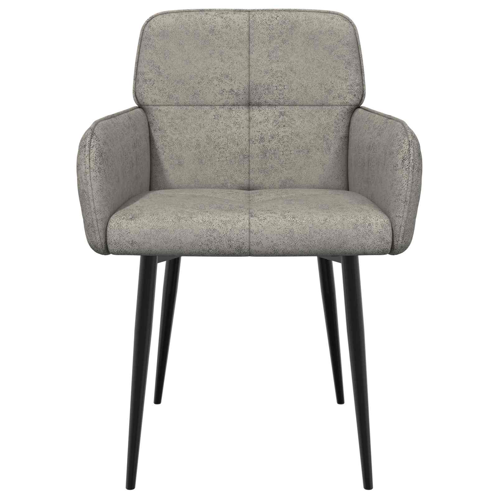 Trpezarijske stolice 4 pcs Umetnička suknja koža Svjetlosiva