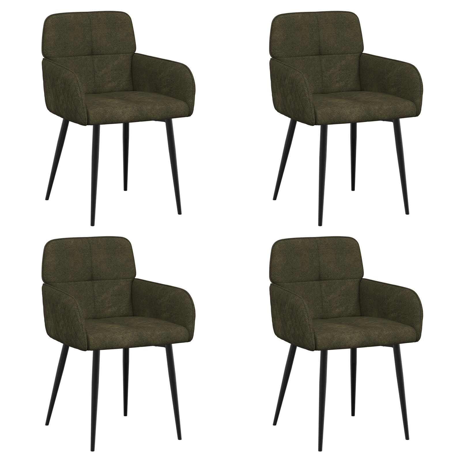 Trpezarijske stolice 4 pcs Umetnička suknja koža