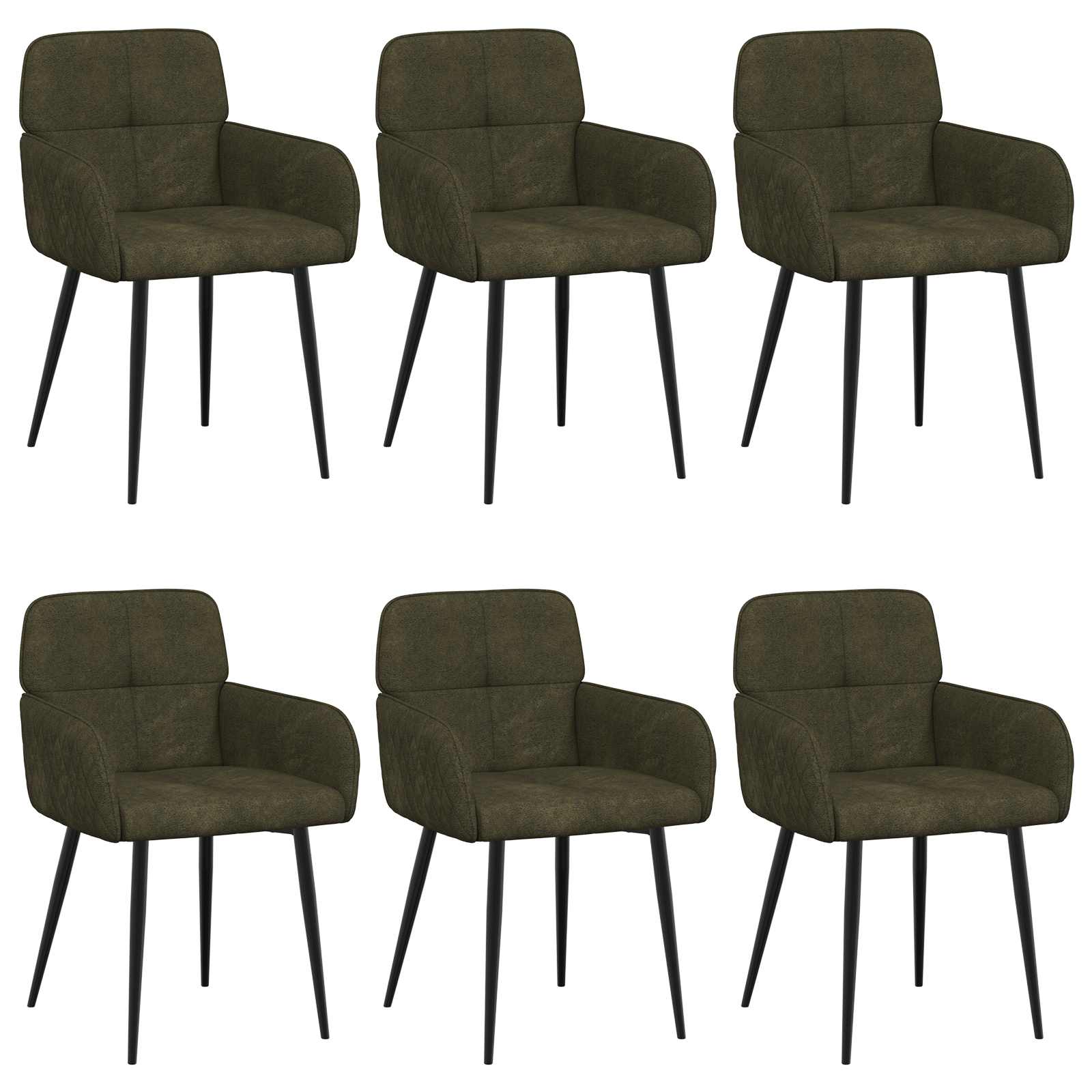 Trpezarijske stolice 6 pcs Umetnička suknja koža
