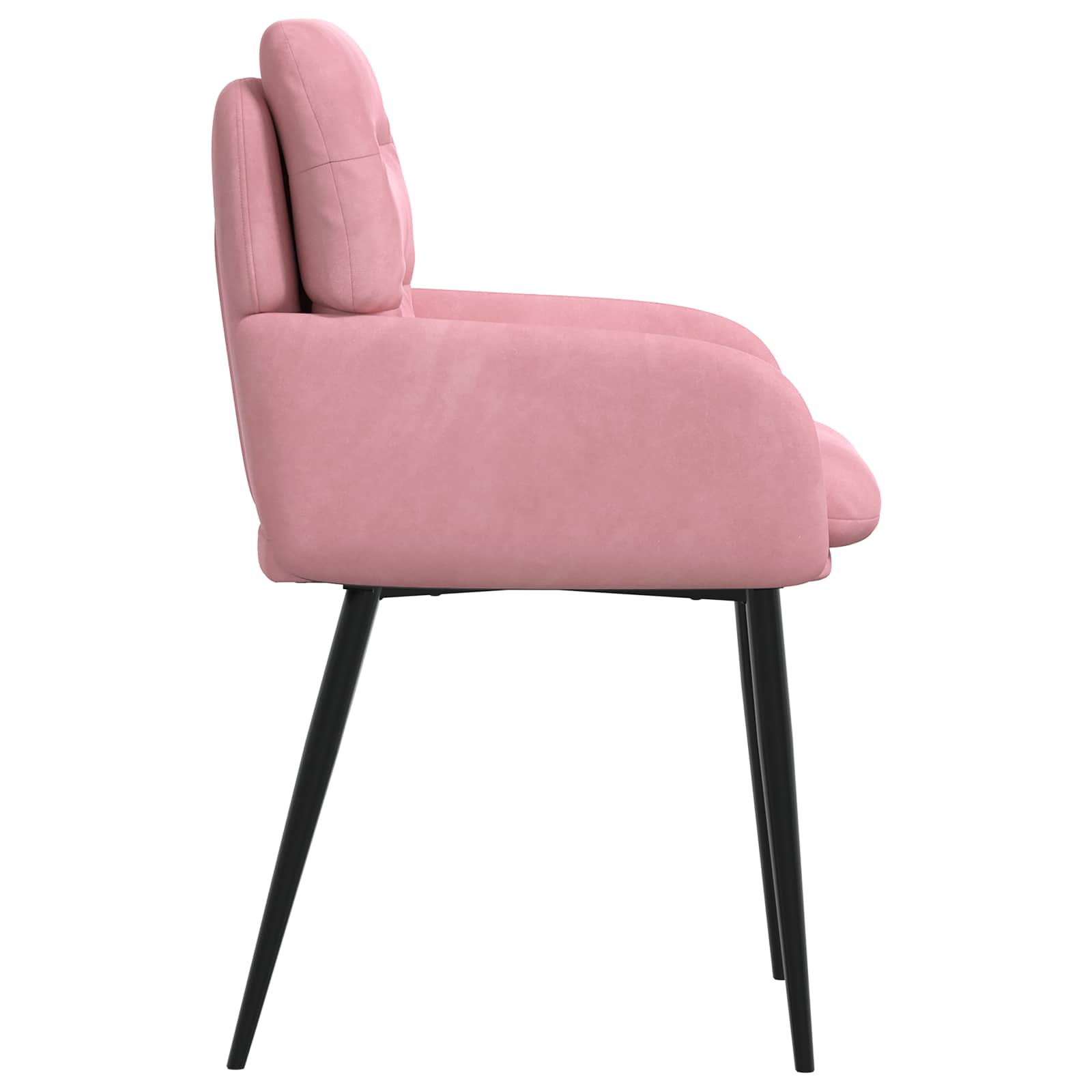 Trpezarijske stolice 4 pcs Baršun Ružičasta 59 x 59,5 x 90 cm
