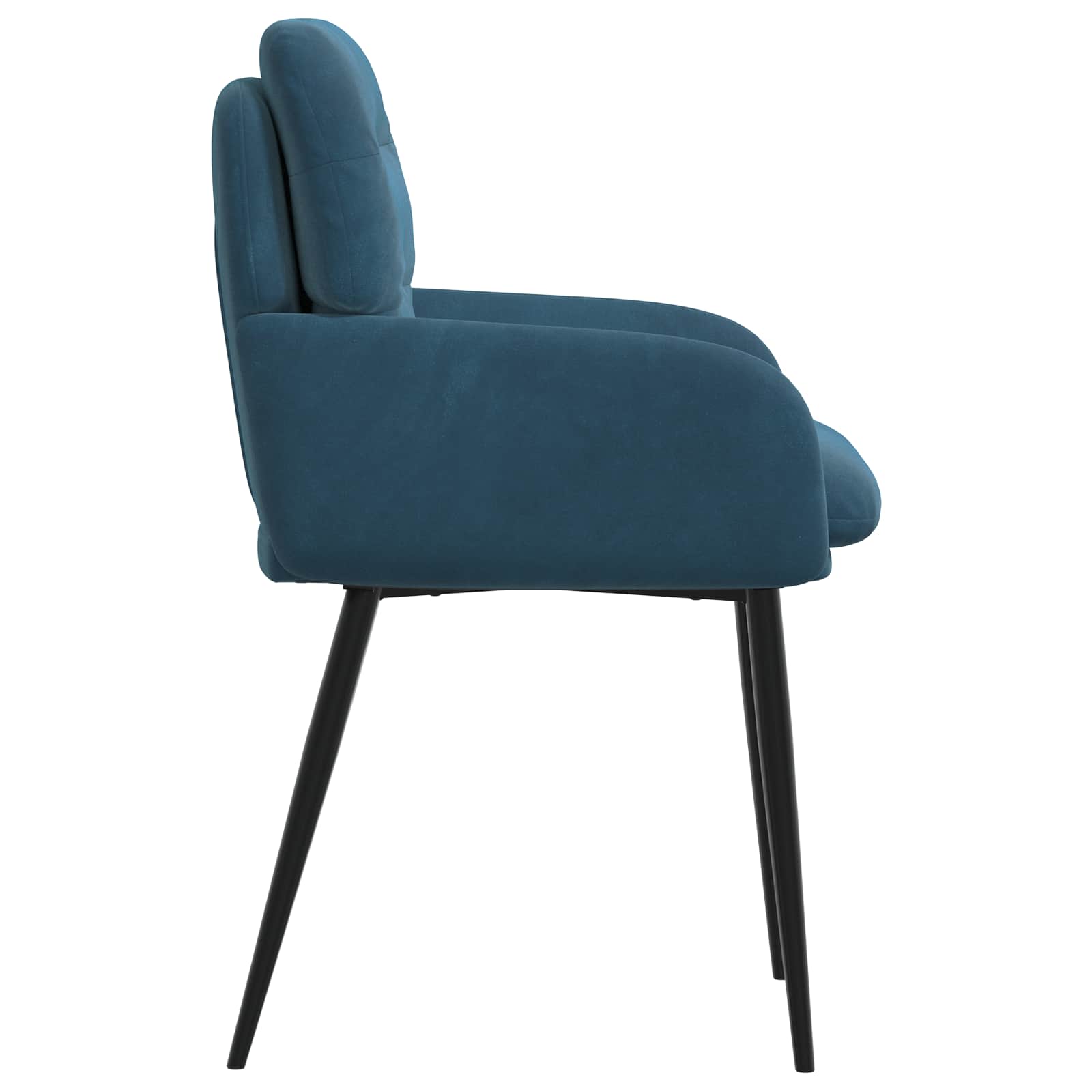 Trpezarijske stolice 4 pcs Baršun Plava 59 x 59,5 x 90 cm