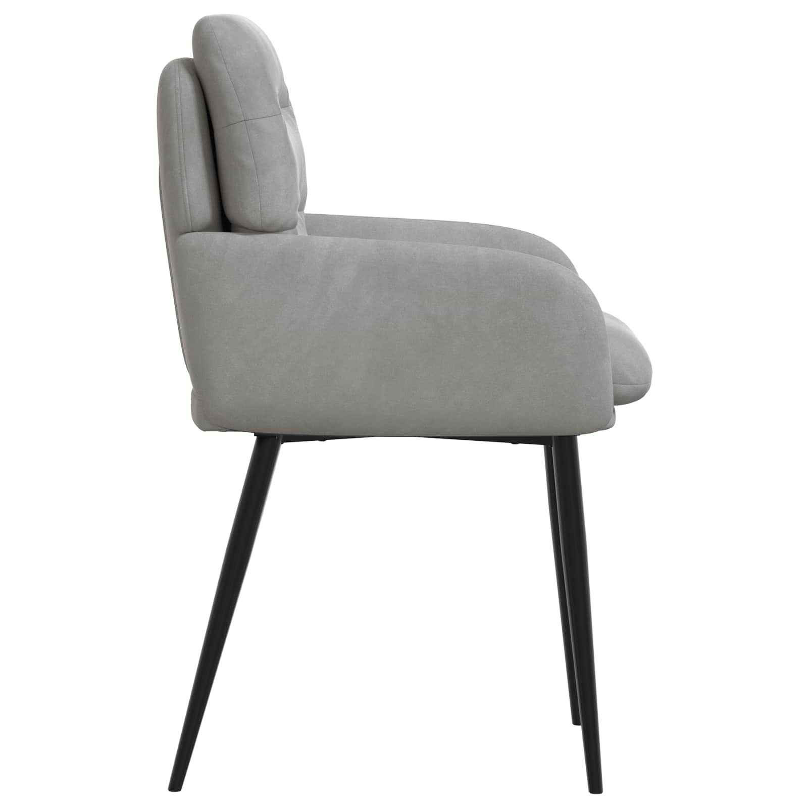 Trpezarijske stolice 6 pcs Baršun Svjetlosiva 59 x 59,5 x 90 cm