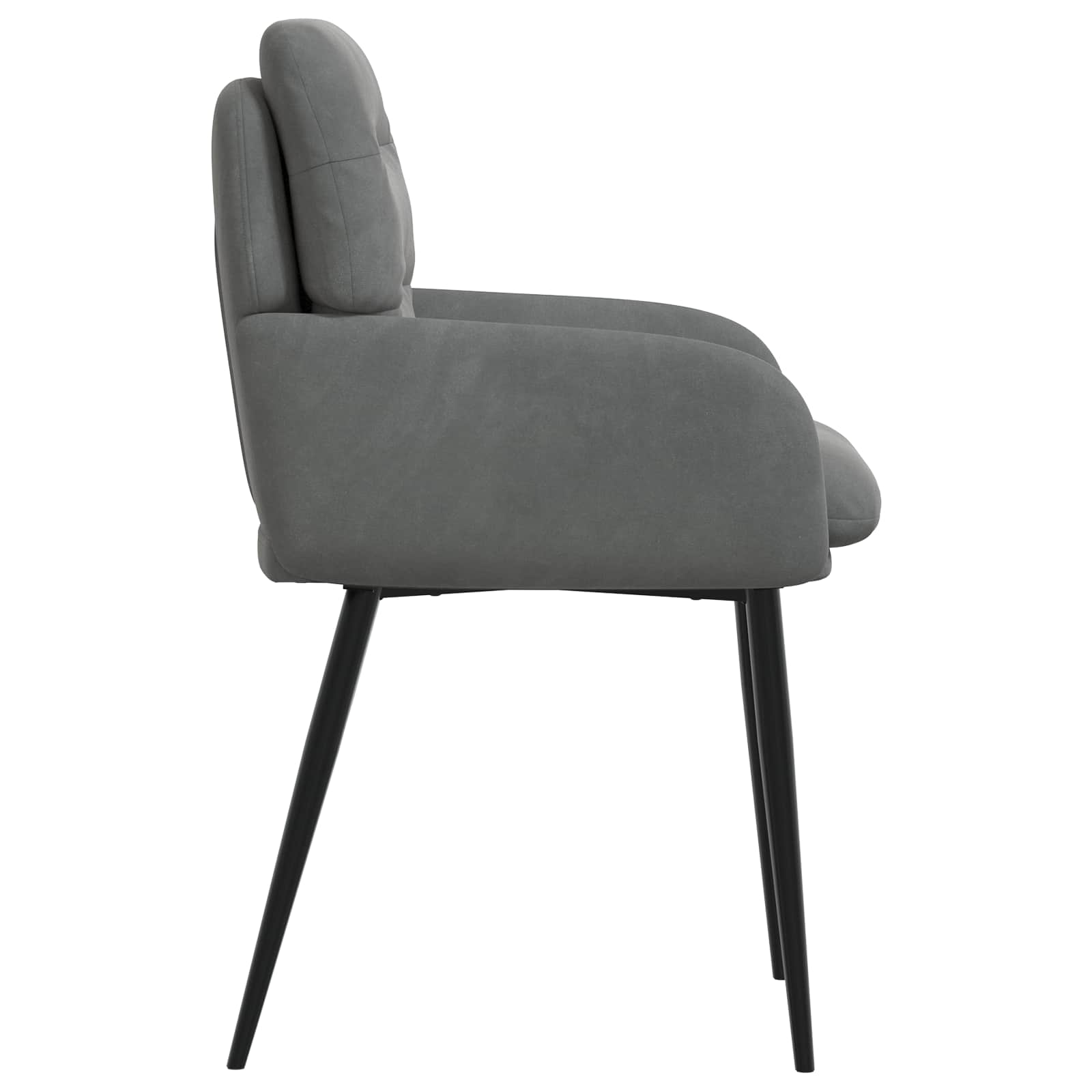 Trpezarijske stolice 6 pcs Baršun Tamnosiva 59 x 59,5 x 90 cm