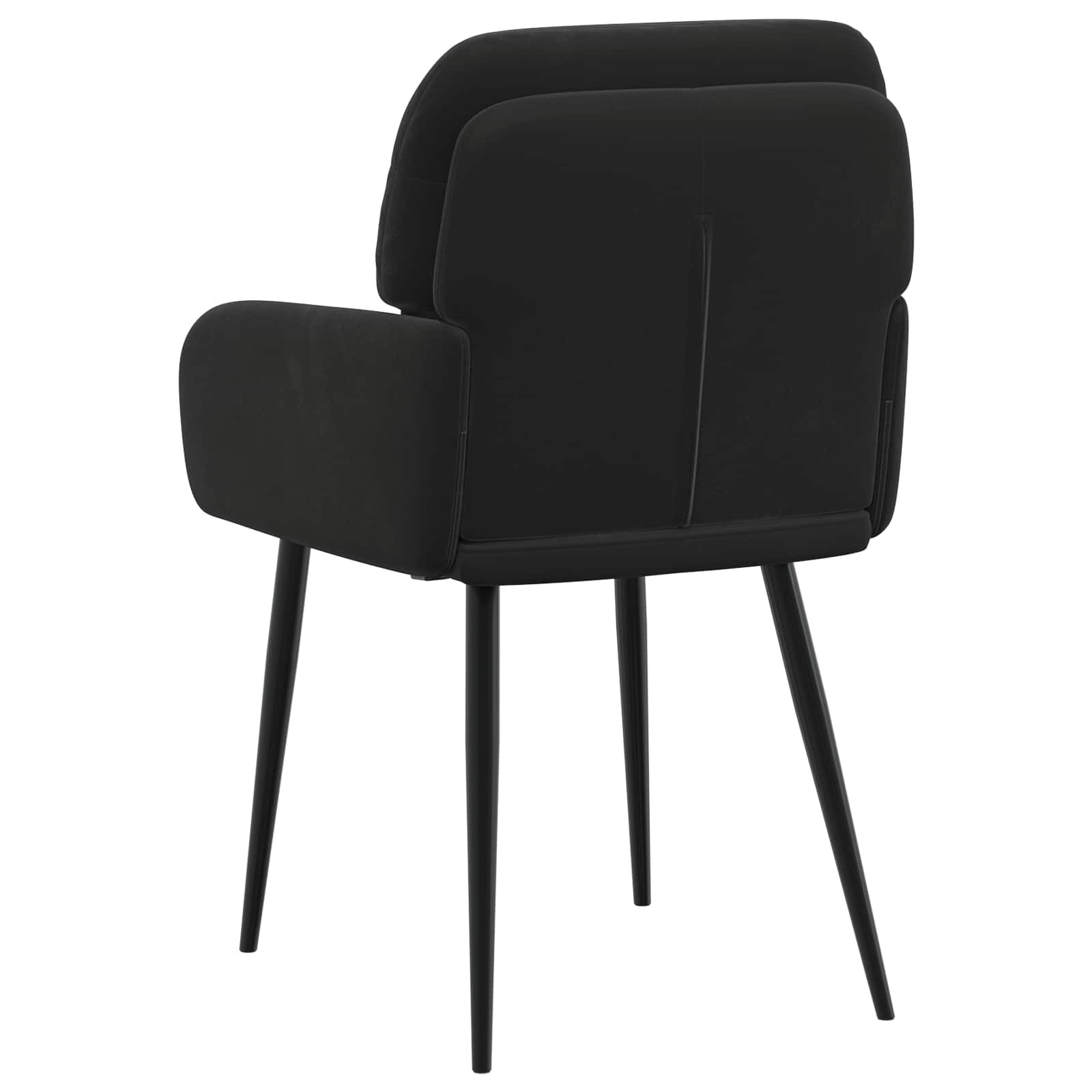 Trpezarijske stolice 6 pcs Baršun Crna 59 x 59,5 x 90 cm