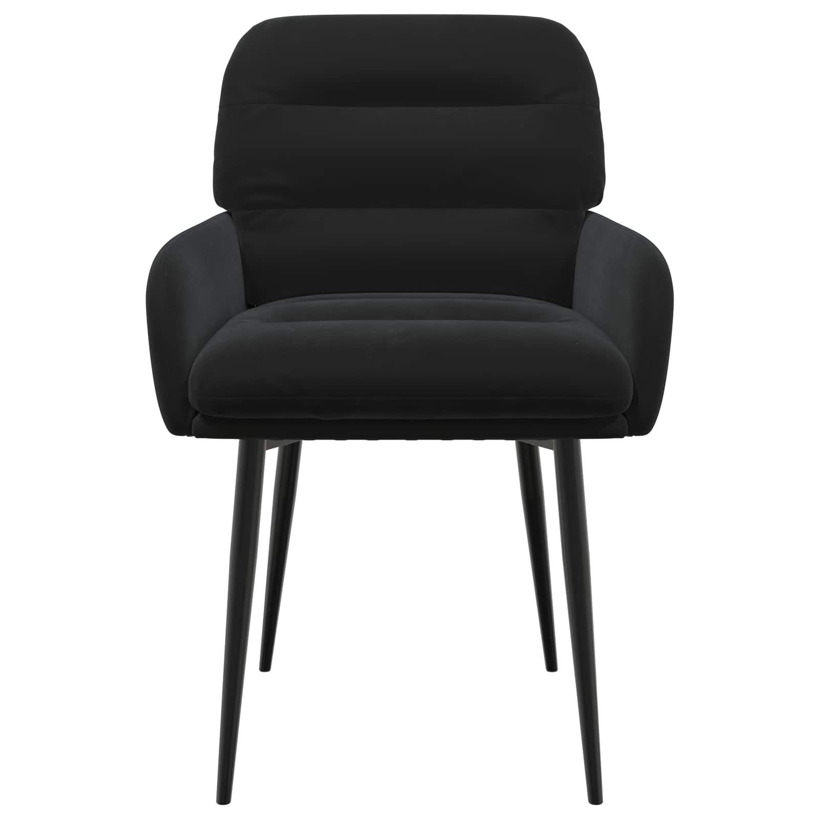 Trpezarijske stolice 6 pcs Baršun Crna 59 x 59,5 x 90 cm