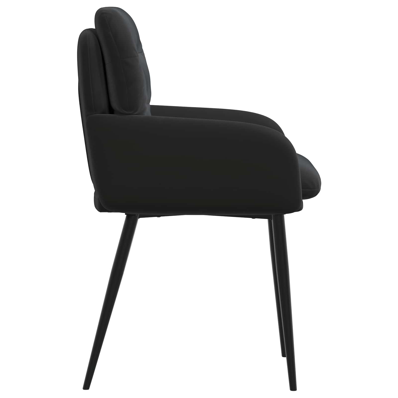Trpezarijske stolice 6 pcs Baršun Crna 59 x 59,5 x 90 cm