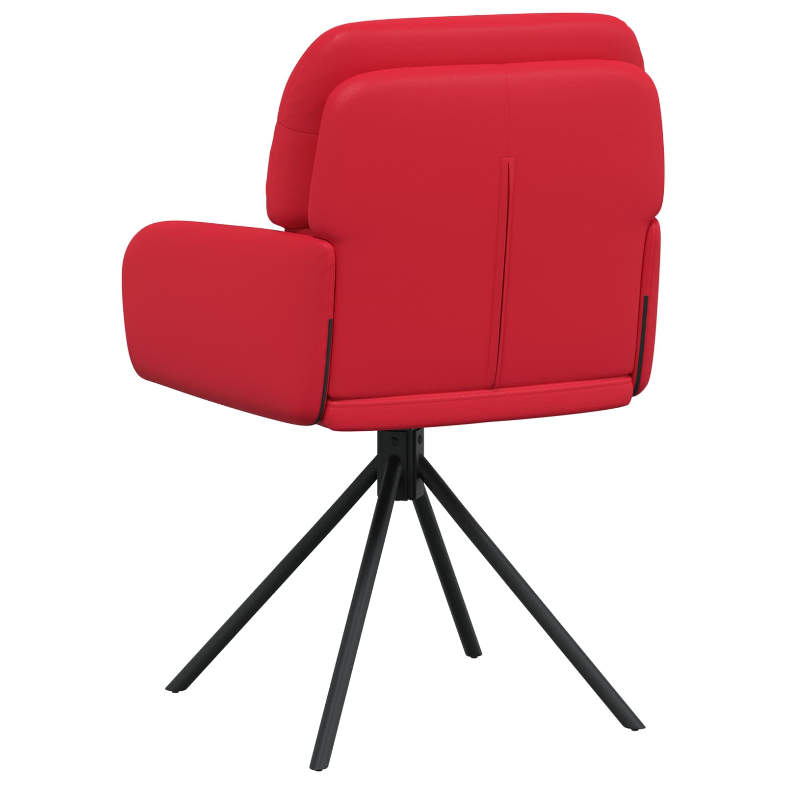 Okretne blagovaonske stolice 4 pcs Umjetna koža Crvena