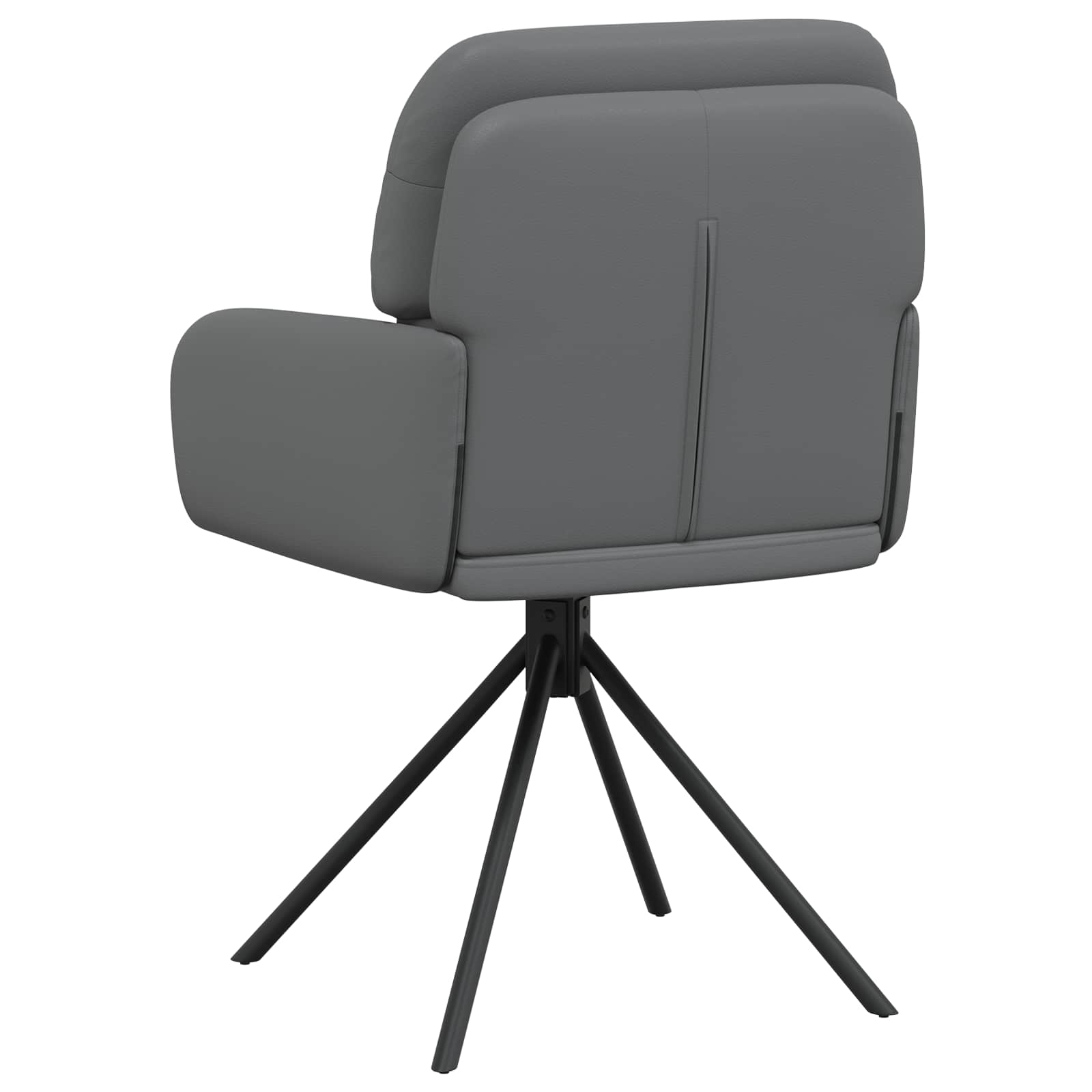 Okretne blagovaonske stolice 6 pcs Umjetna koža Siva