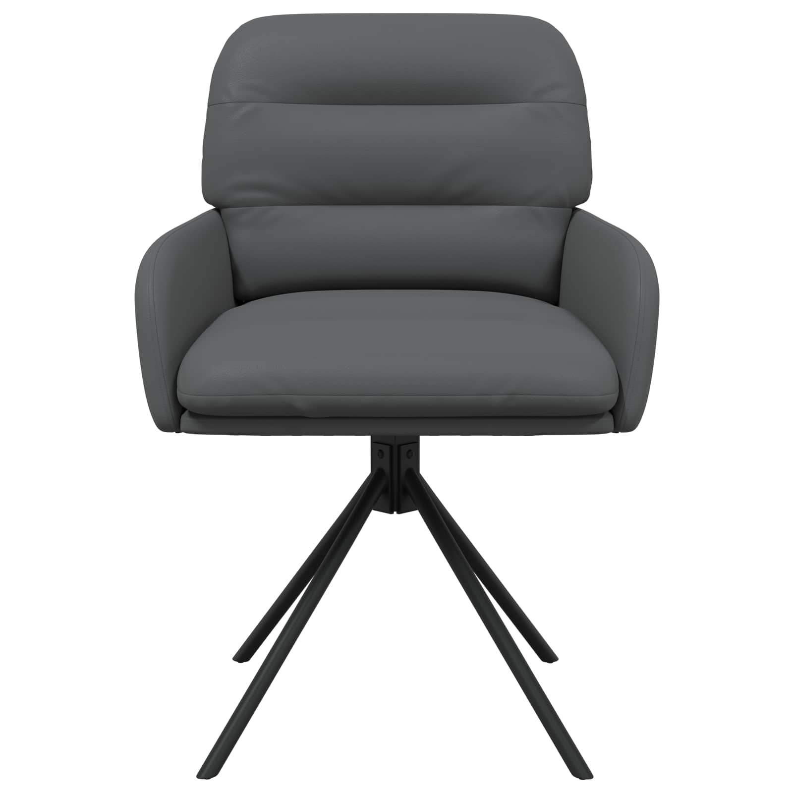 Okretne blagovaonske stolice 6 pcs Umjetna koža Siva