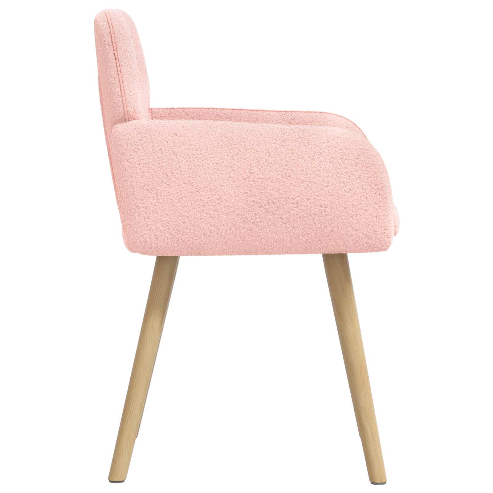 Trpezarijske stolice 4 pcs Bouclé Ružičasta 59 x 57 x 85 cm