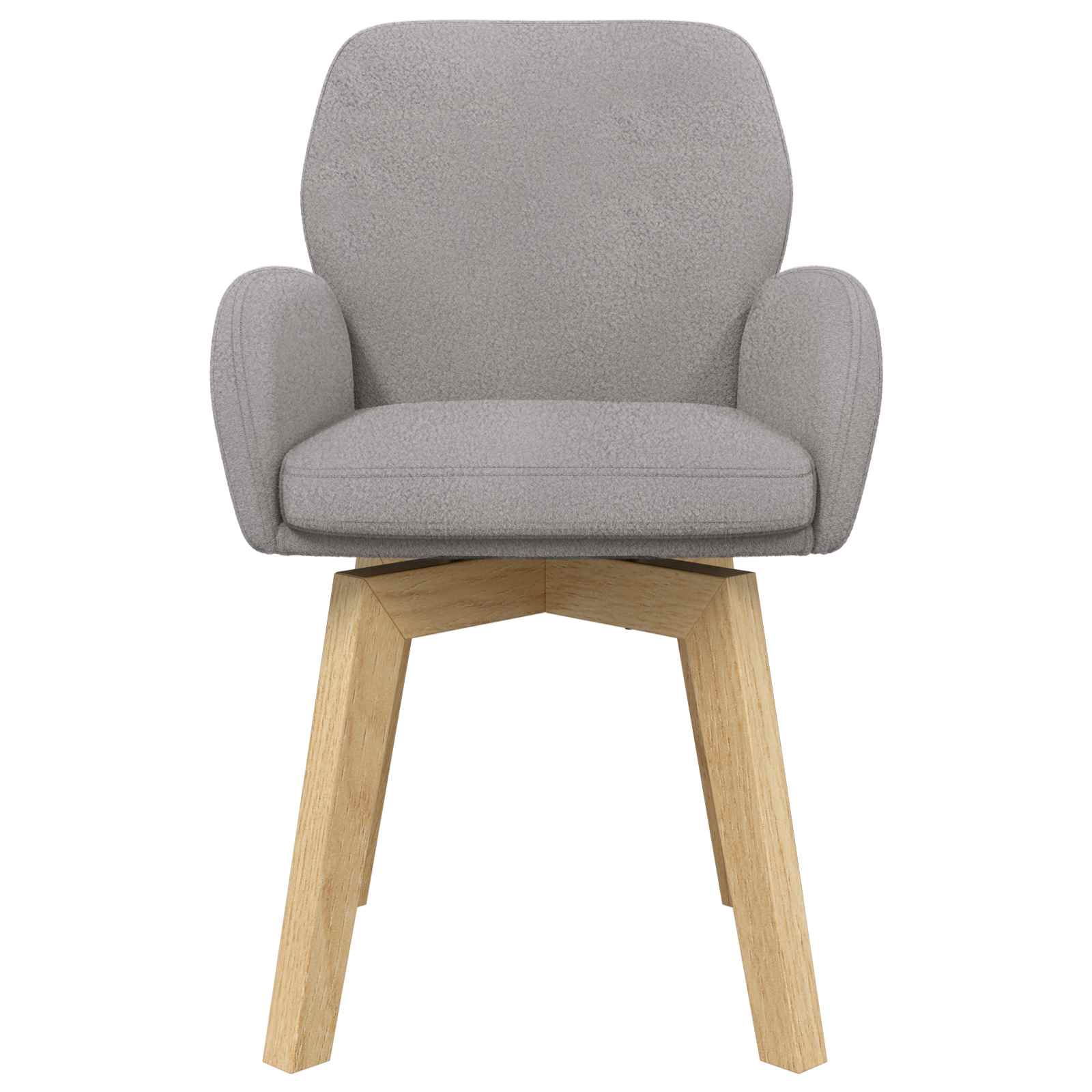 Trpezarijske stolice 6 pcs Bouclé Svjetlosiva 59 x 57 x 85 cm