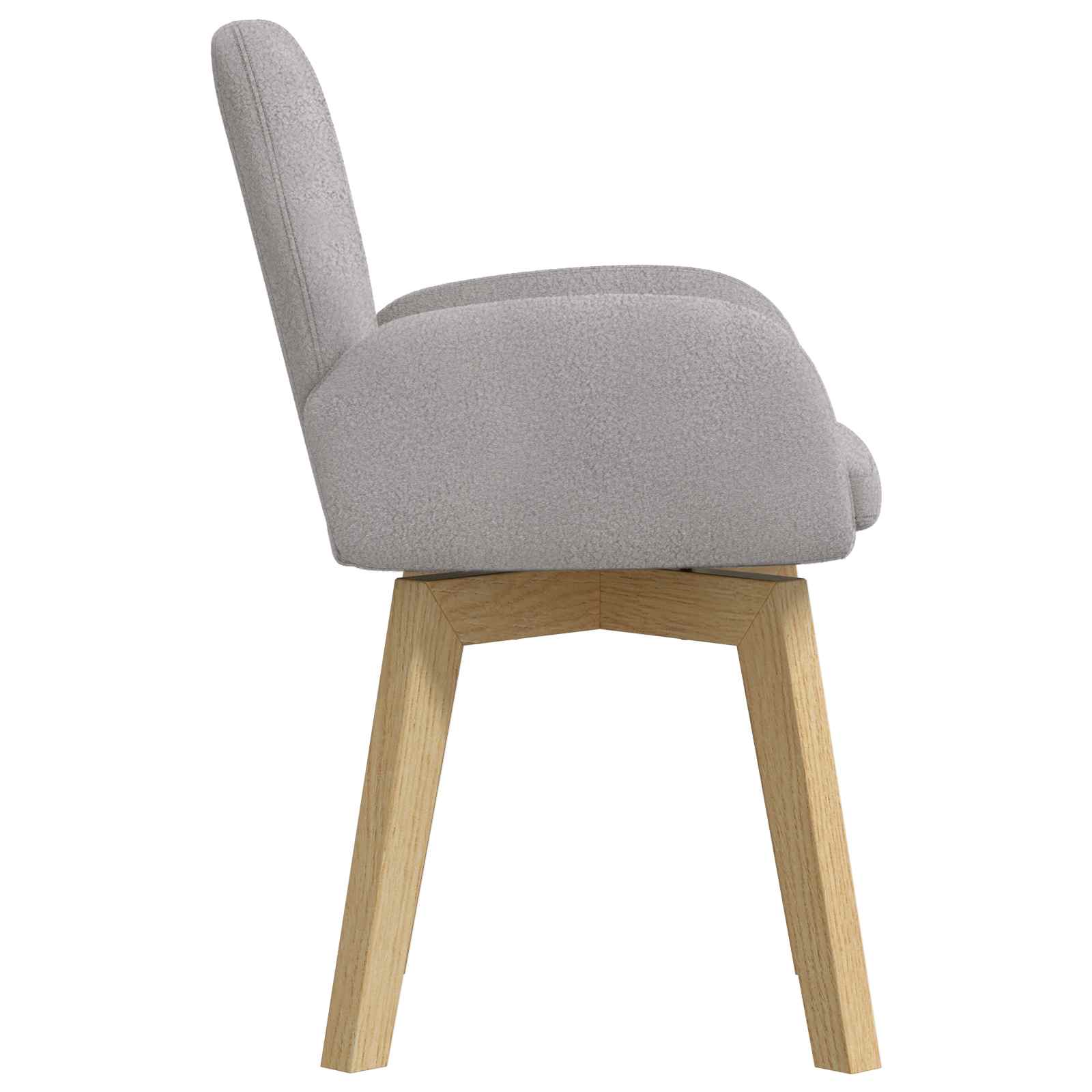 Trpezarijske stolice 6 pcs Bouclé Svjetlosiva 59 x 57 x 85 cm