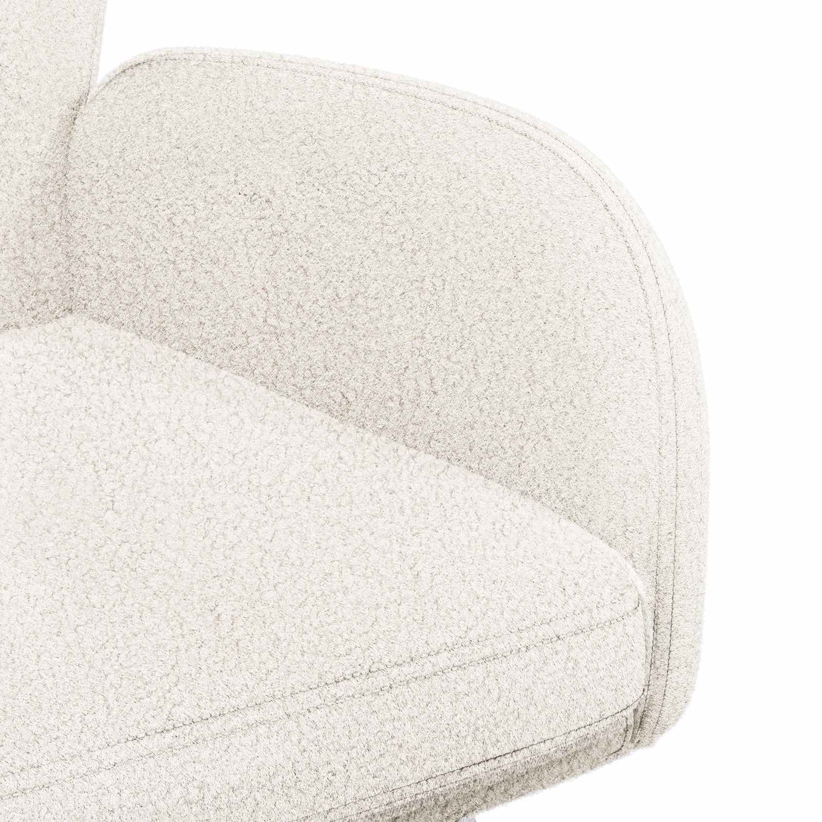 Trpezarijske stolice 6 pcs Bouclé Krem 59 x 57 x 85 cm