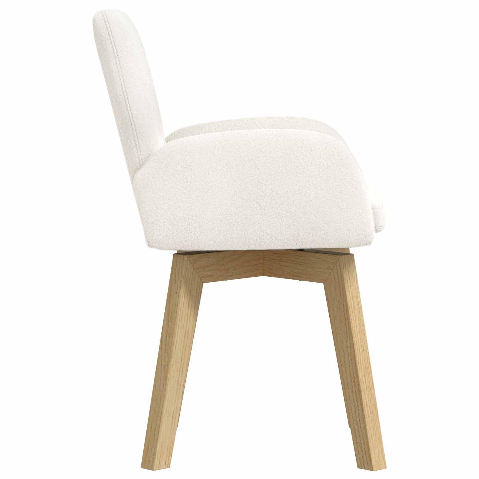 Trpezarijske stolice 6 pcs Bouclé Krem 59 x 57 x 85 cm