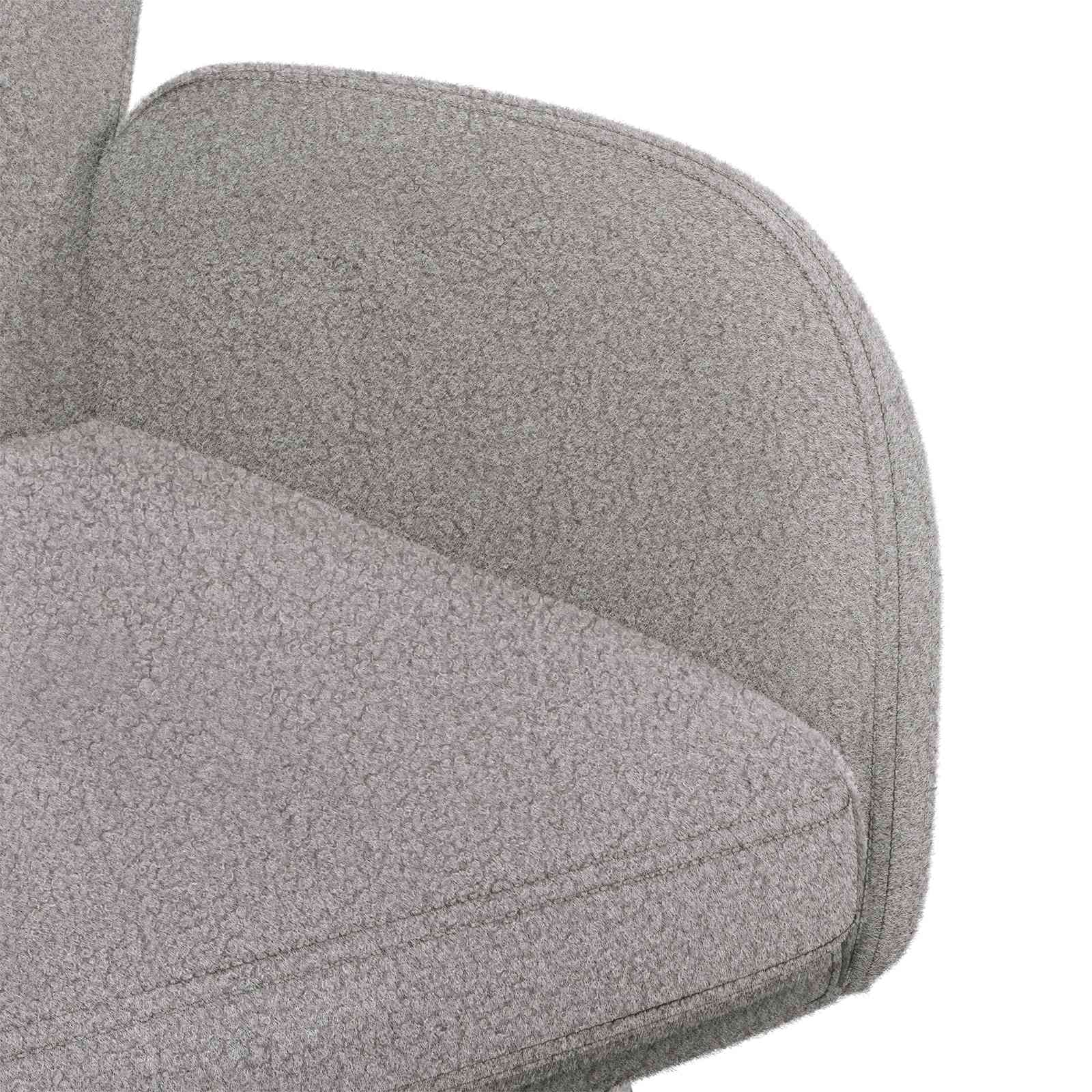 Okretne blagovaonske stolice 4 pcs Bouclé Svjetlosiva
