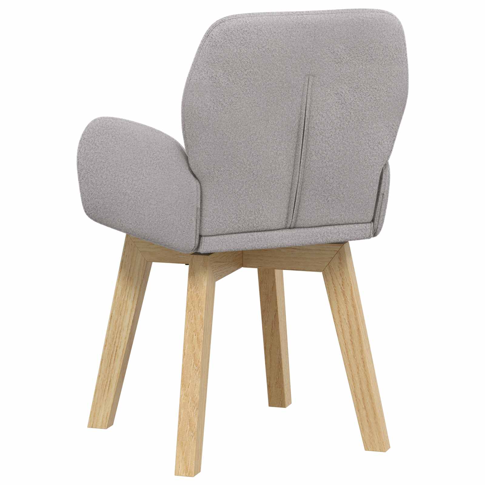 Okretne blagovaonske stolice 4 pcs Bouclé Svjetlosiva